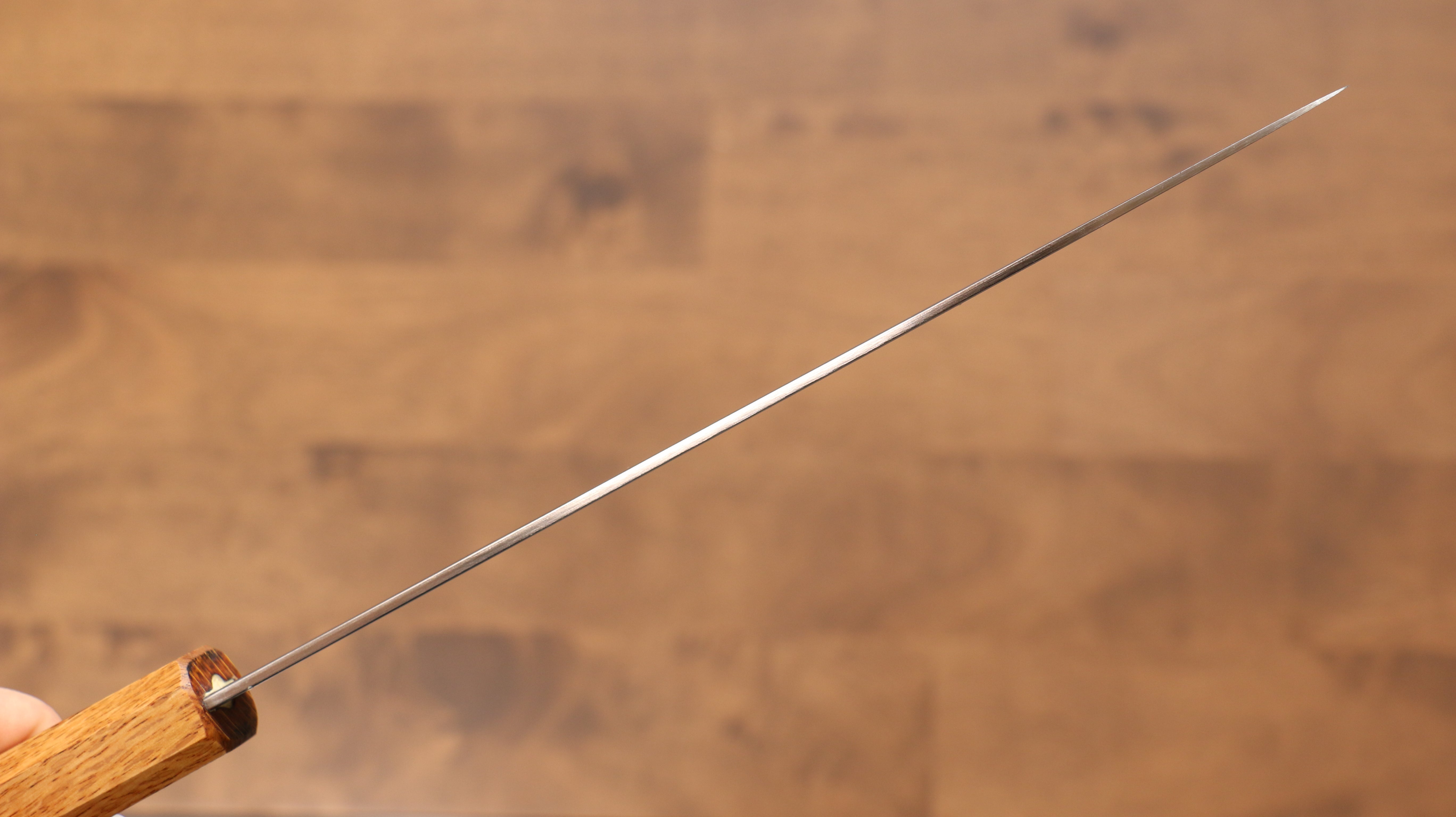 Kajin Cobalt Special Steel Damascus Gyuto 210mm Burnt Oak (Mehakkaku) Handle - Japanny - Best Japanese Knife