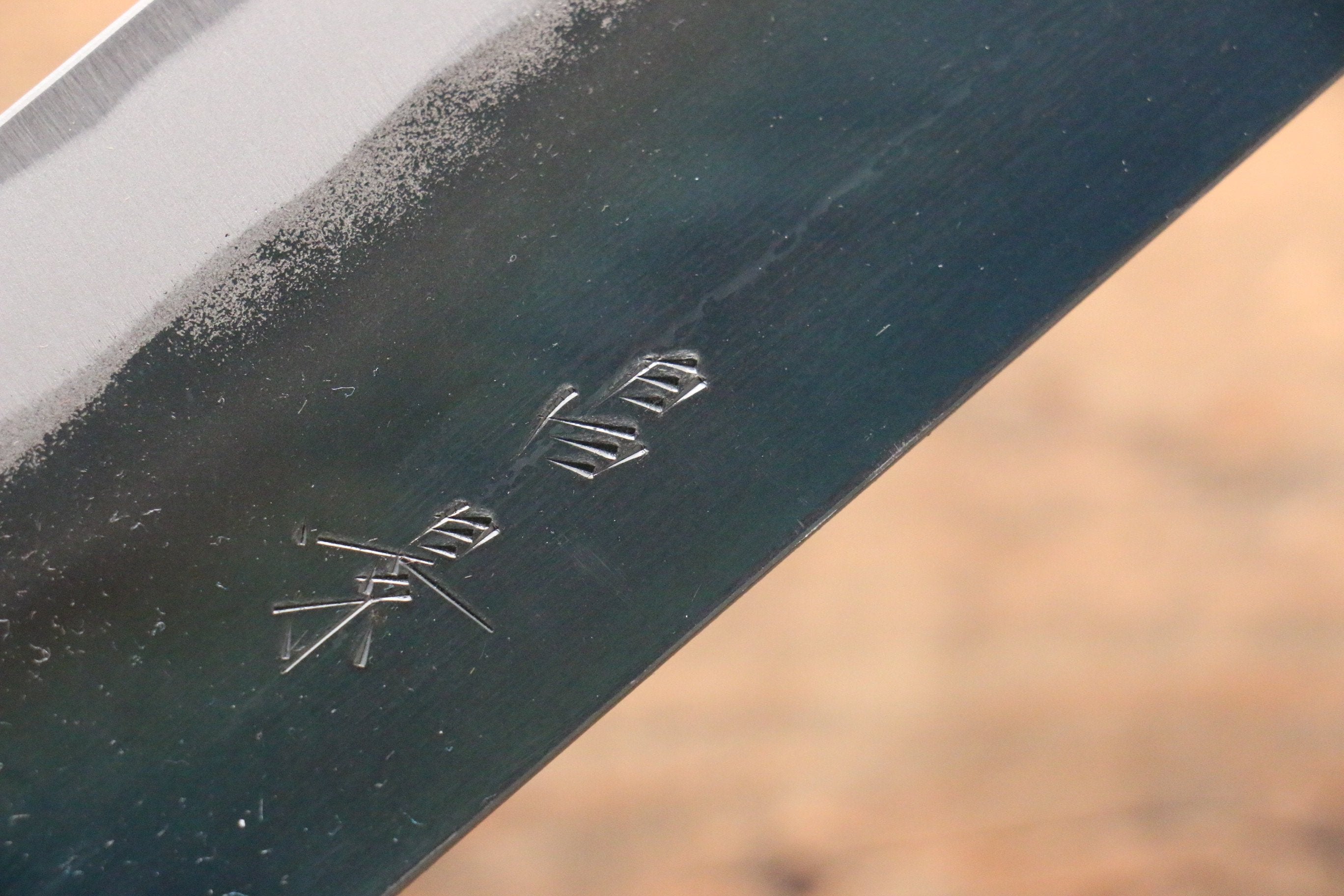 Masakage Masakage Mizu Blue Steel No.2 Black Finished Nakiri 170mm with American Cherry Handle - Japanny - Best Japanese Knife