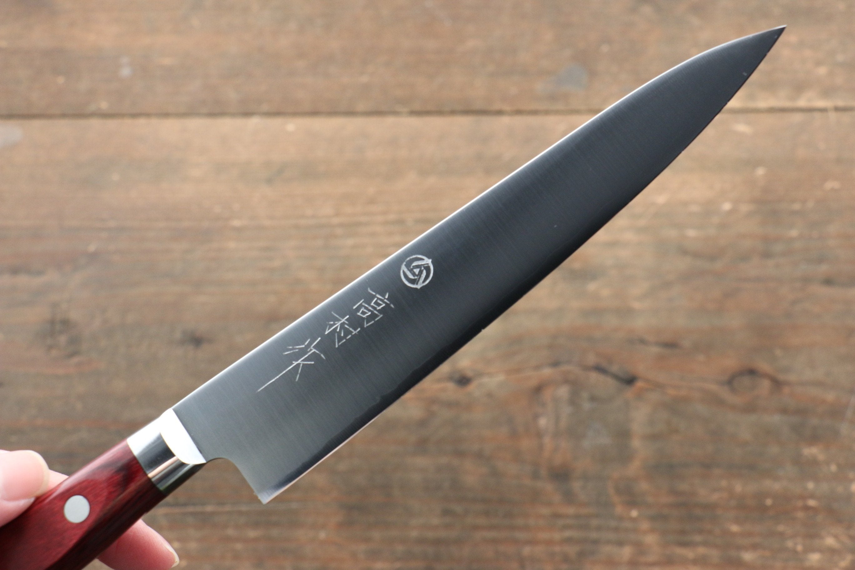 Takamura Knives SG2 Petty-Utility 150mm with Red Pakka wood Handle - Japanny - Best Japanese Knife
