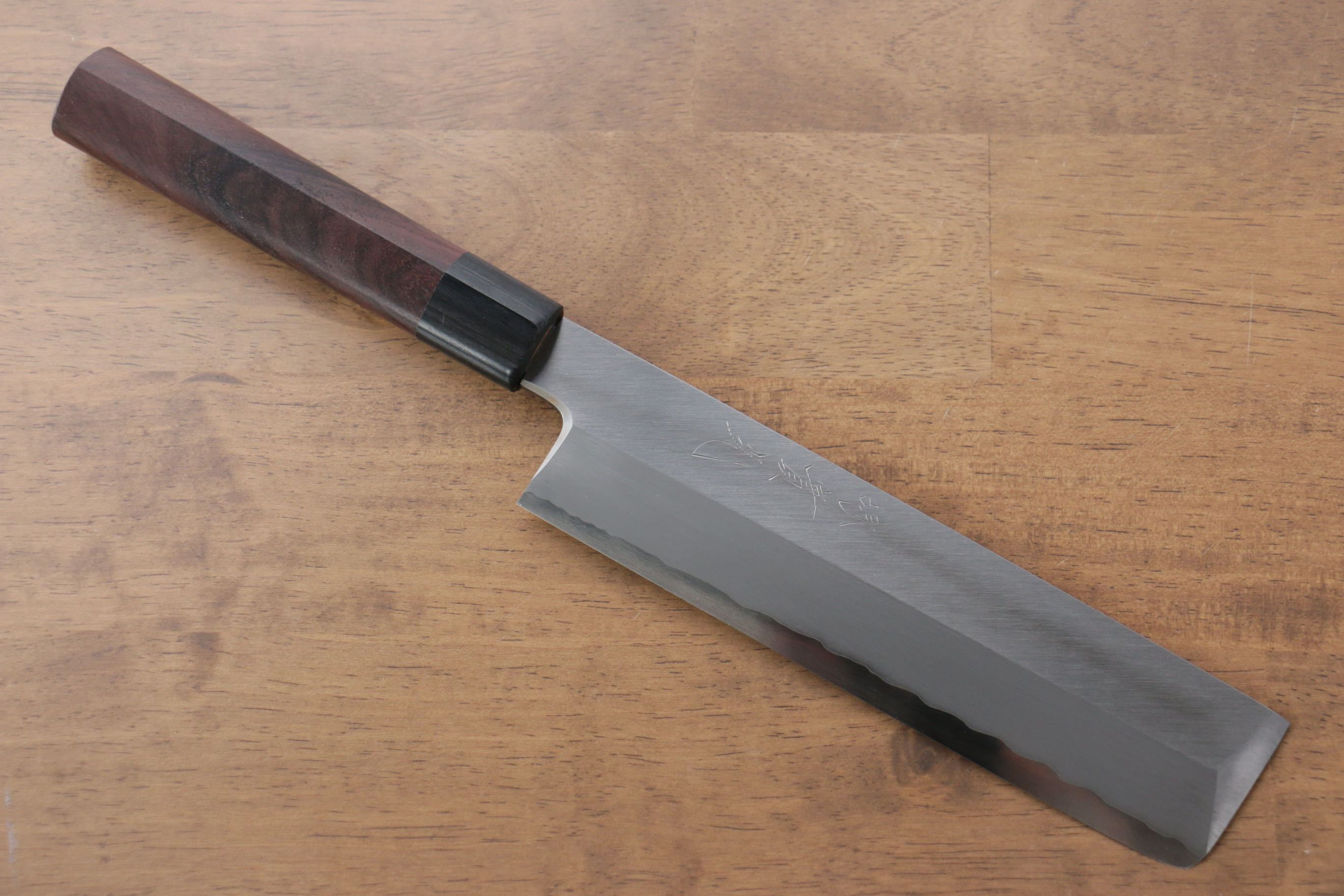 Jikko Silver Steel No.3 Usuba 195mm Shitan Handle - Japanny - Best Japanese Knife