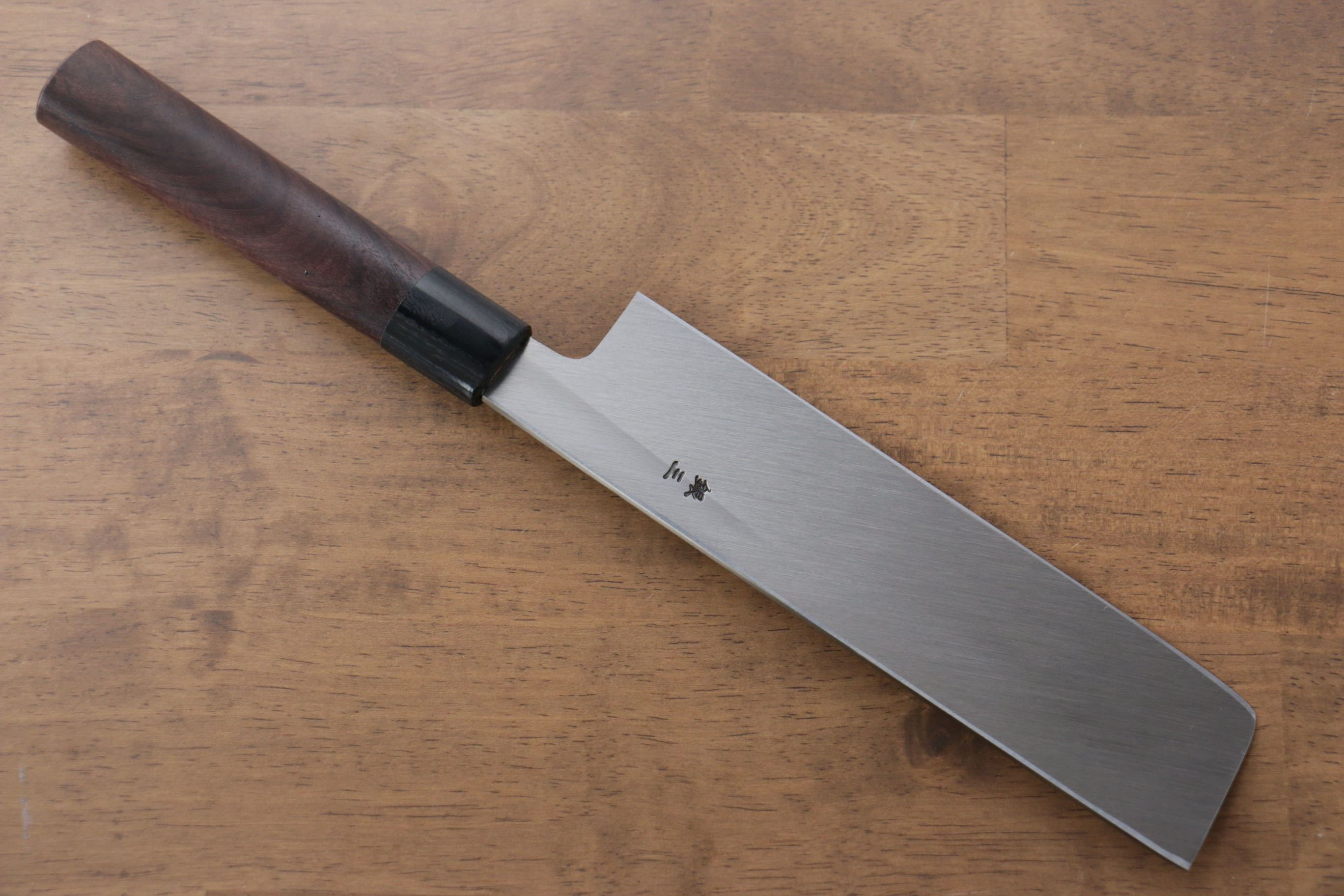 Jikko Silver Steel No.3 Usuba 195mm Shitan Handle - Japanny - Best Japanese Knife