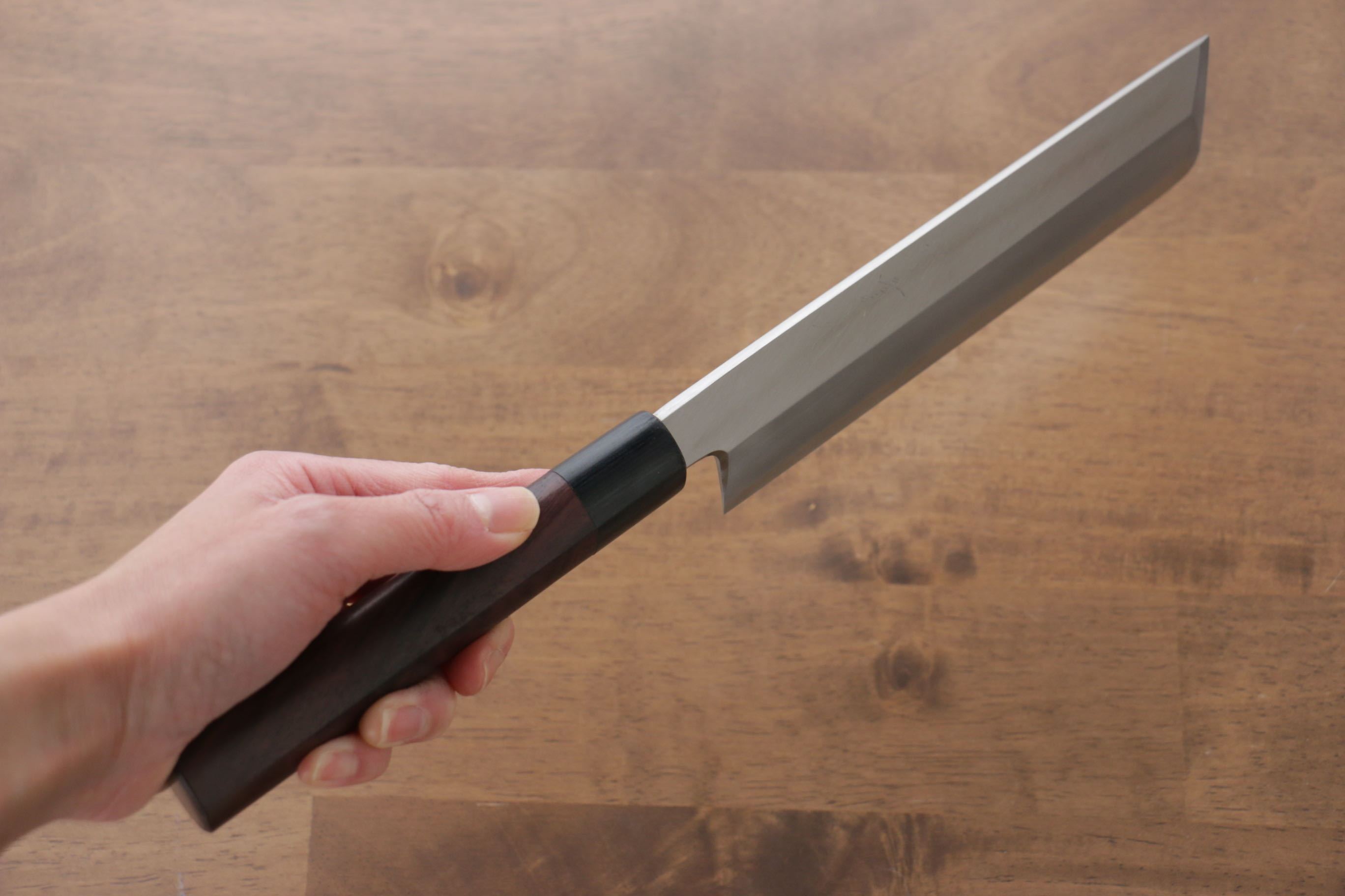 Jikko Silver Steel No.3 Usuba 195mm Shitan Handle - Japanny - Best Japanese Knife
