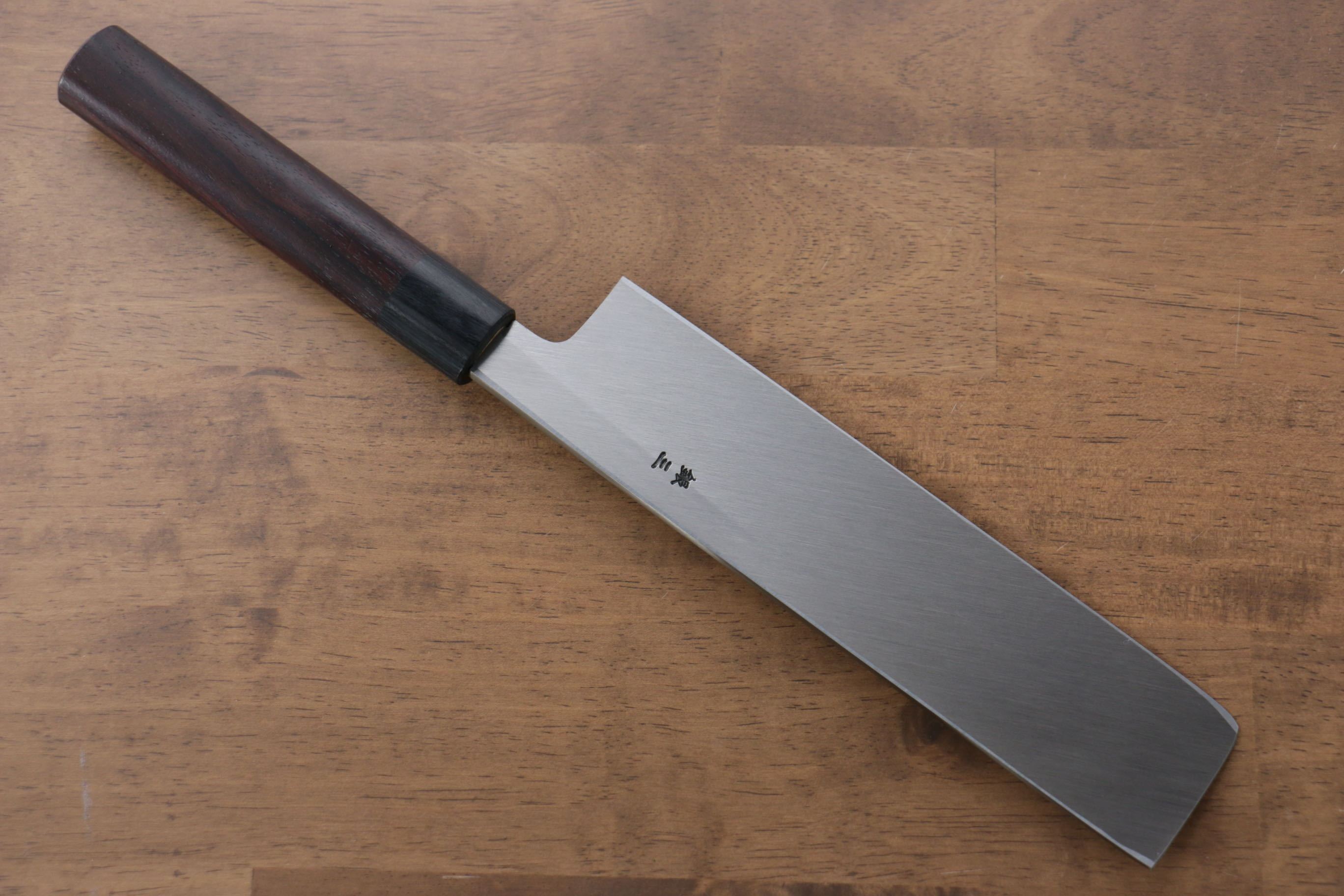 Jikko Silver Steel No.3 Usuba 210mm Shitan Handle - Japanny - Best Japanese Knife