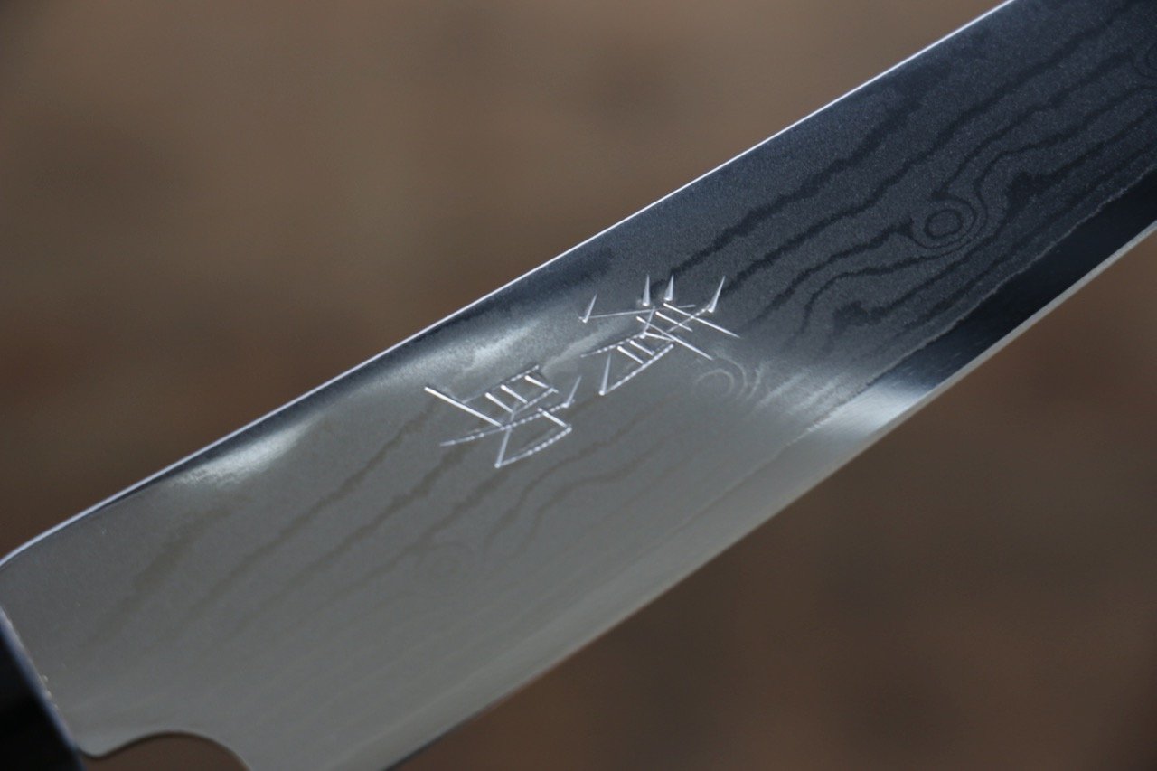 Seisuke VG10 37 Layer Damascus Petty-Utility 130mm Cherry Tree Handle - Japanny - Best Japanese Knife