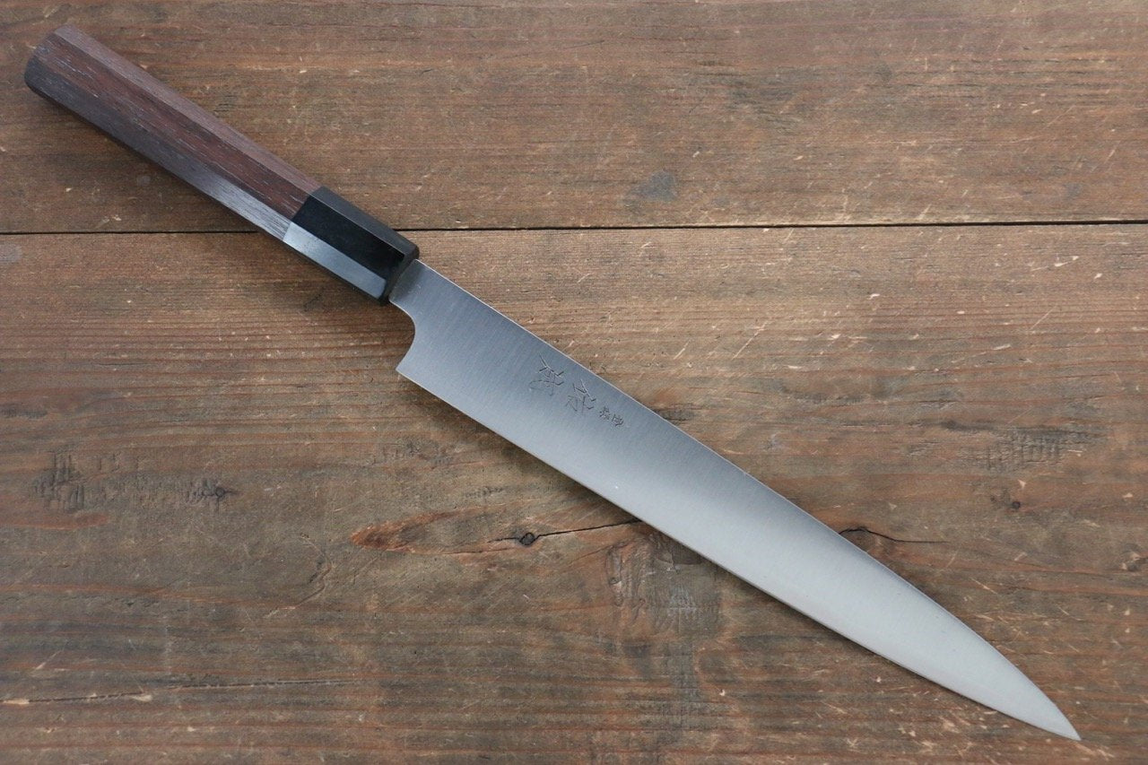 Sukenari Blue Super Sujihiki 240mm Shitan Handle - Japanny - Best Japanese Knife