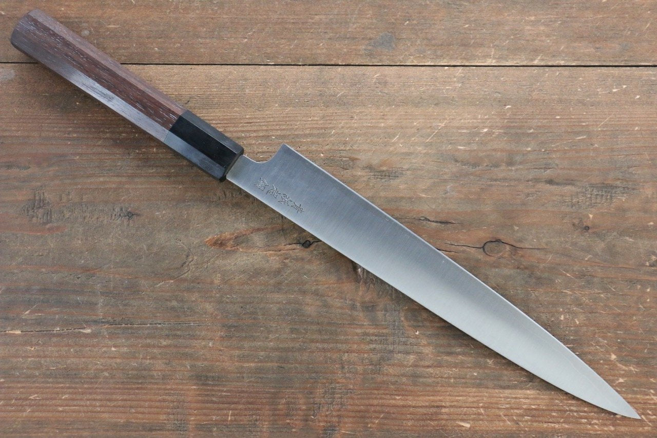 Sukenari Blue Super Sujihiki 240mm Shitan Handle - Japanny - Best Japanese Knife