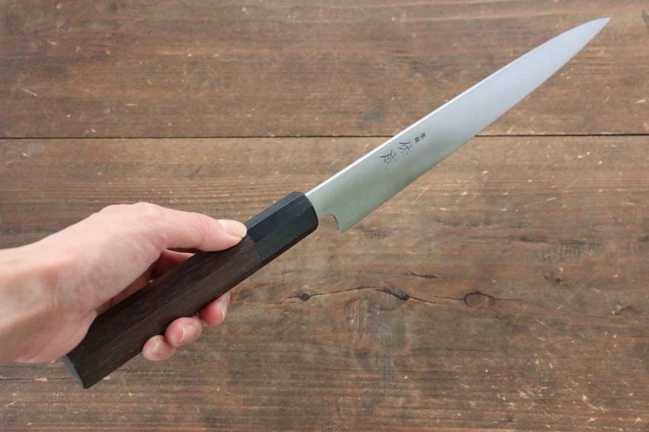 Sukenari Blue Super Sujihiki 240mm Shitan Handle - Japanny - Best Japanese Knife