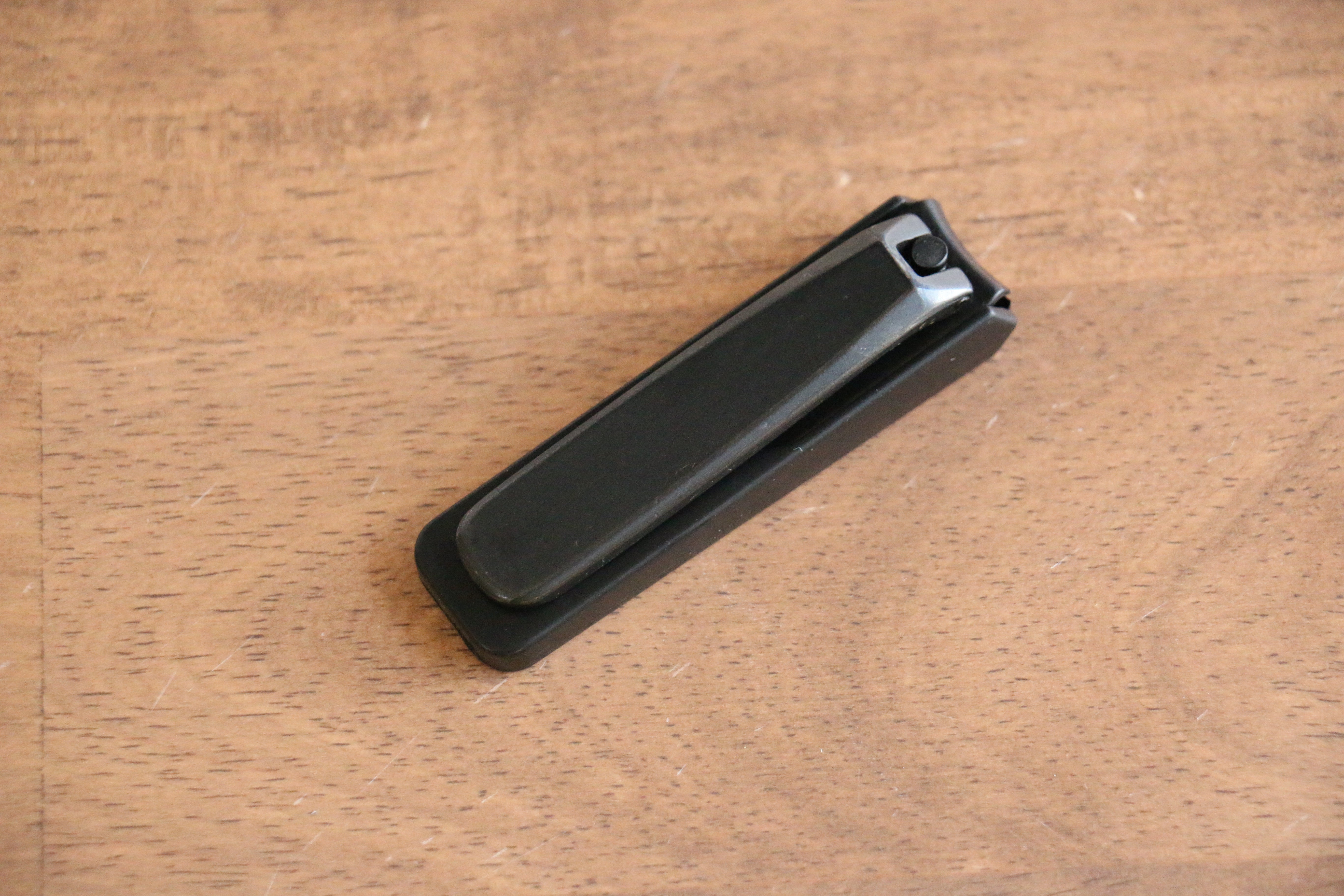 Black large High carbon steel With cover Black dyeing Nail Clipper - Japanny - Best Japanese Knife