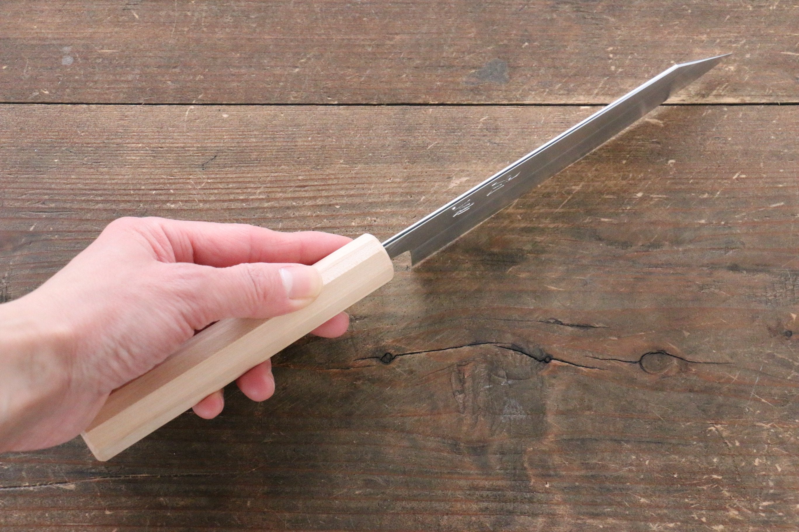 Seisuke Silver Steel No.3 Kiritsuke Petty-Utility 150mm Cherry Tree Handle - Japanny - Best Japanese Knife