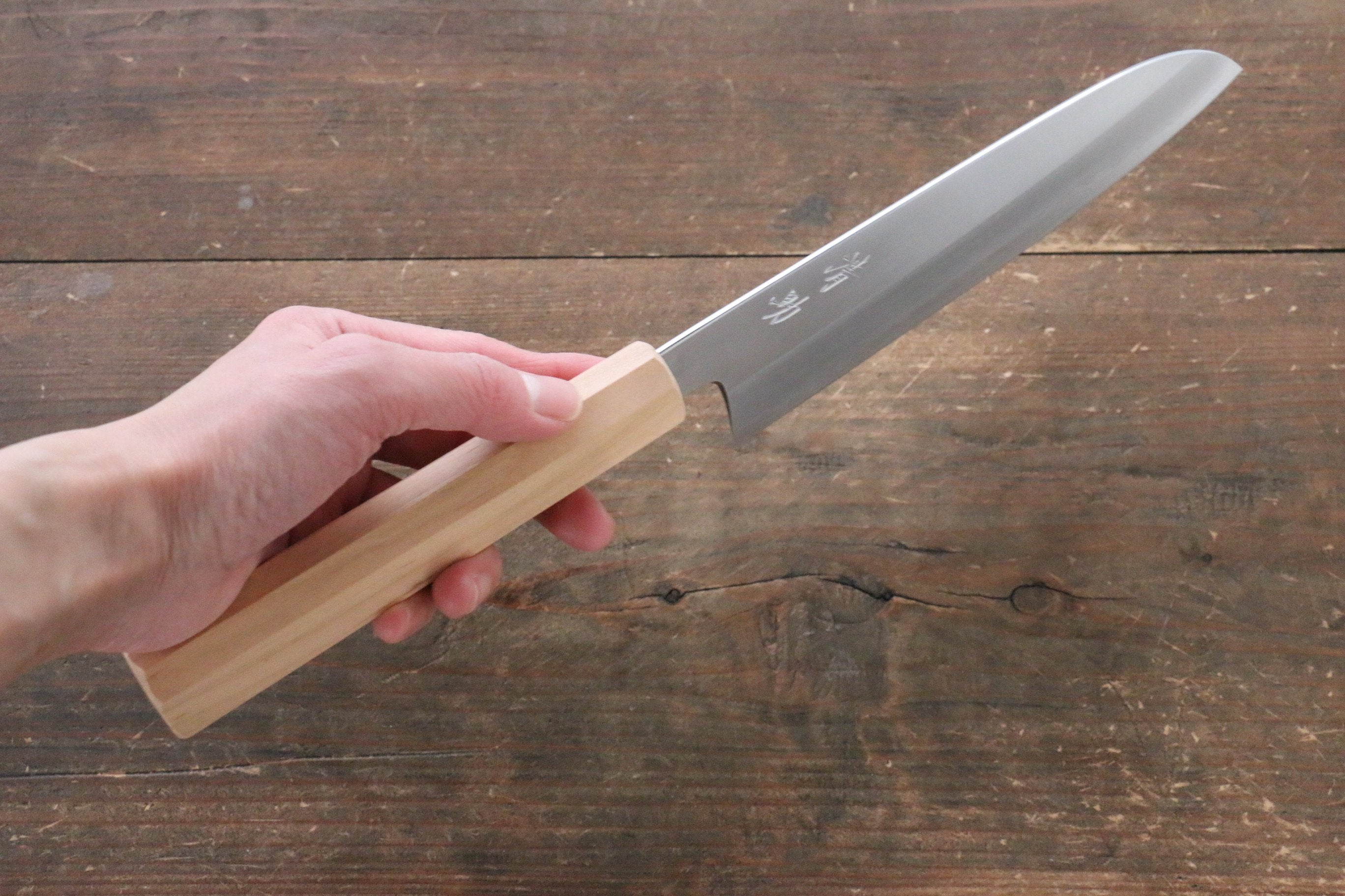 Seisuke Silver Steel No.3 Santoku 165mm Cherry Tree Handle - Japanny - Best Japanese Knife