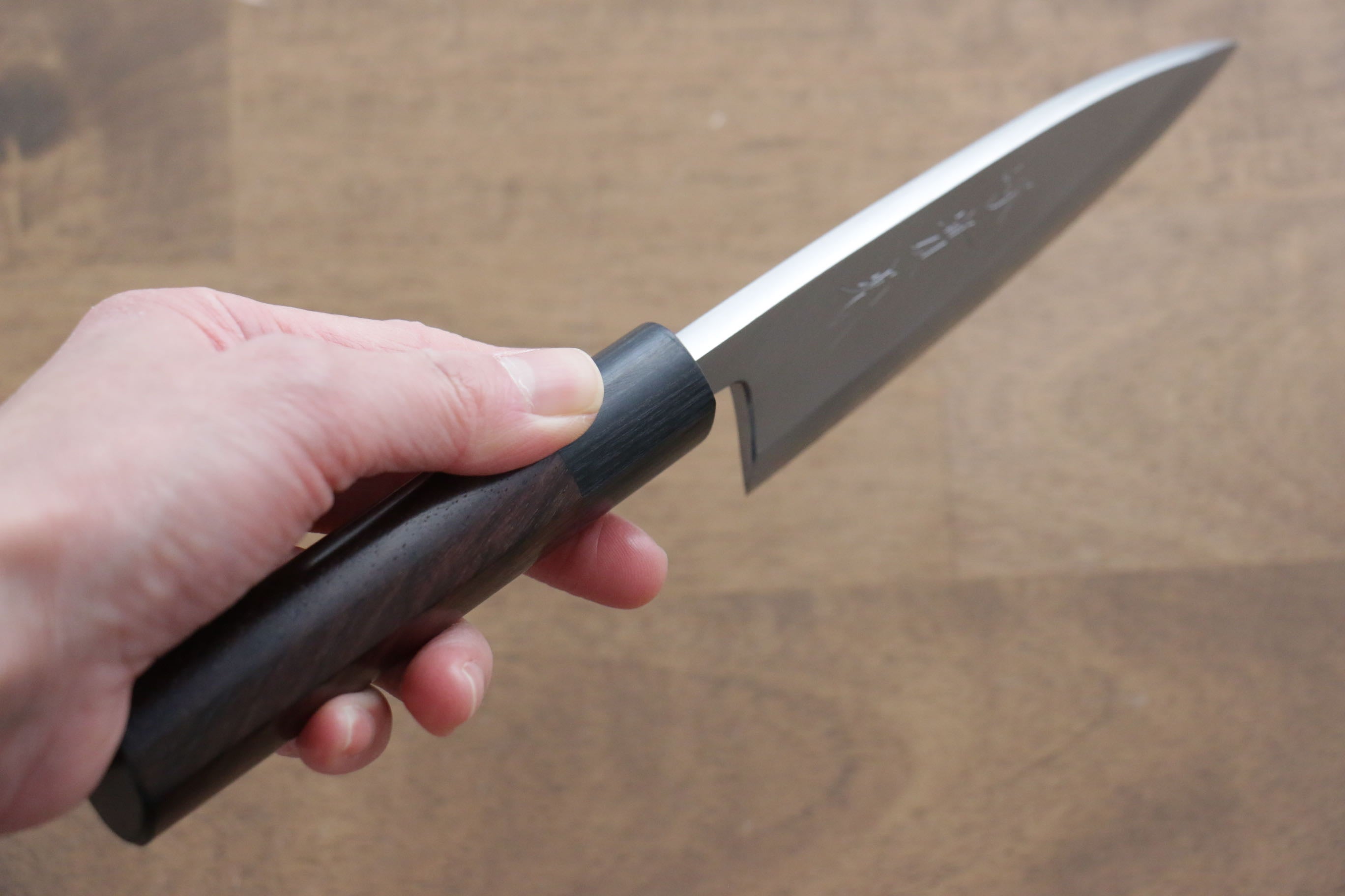 Jikko White Steel No.2 Deba 120mm Shitan Handle - Japanny - Best Japanese Knife