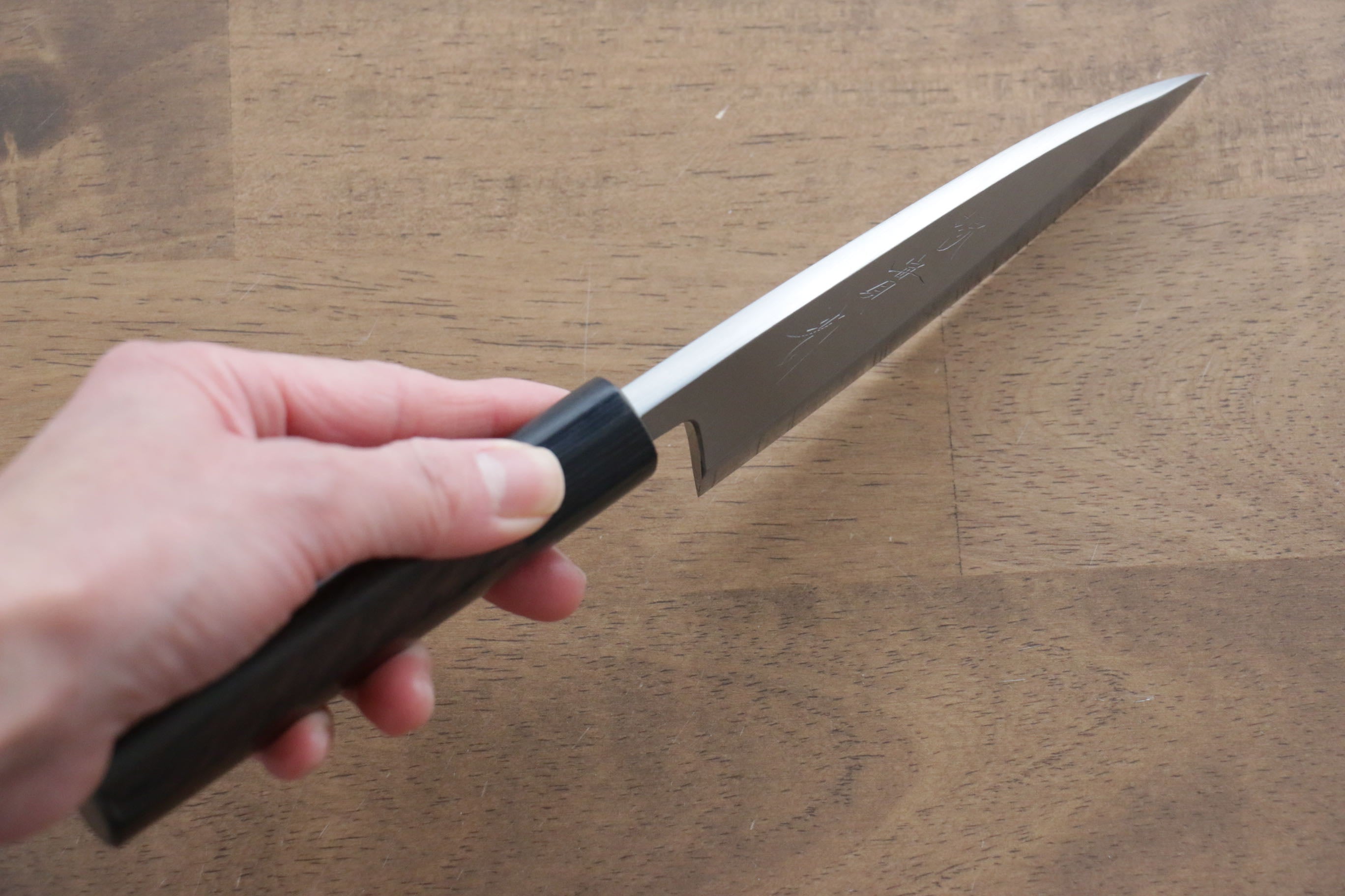 Jikko White Steel No.2 Deba 135mm Shitan Handle - Japanny - Best Japanese Knife