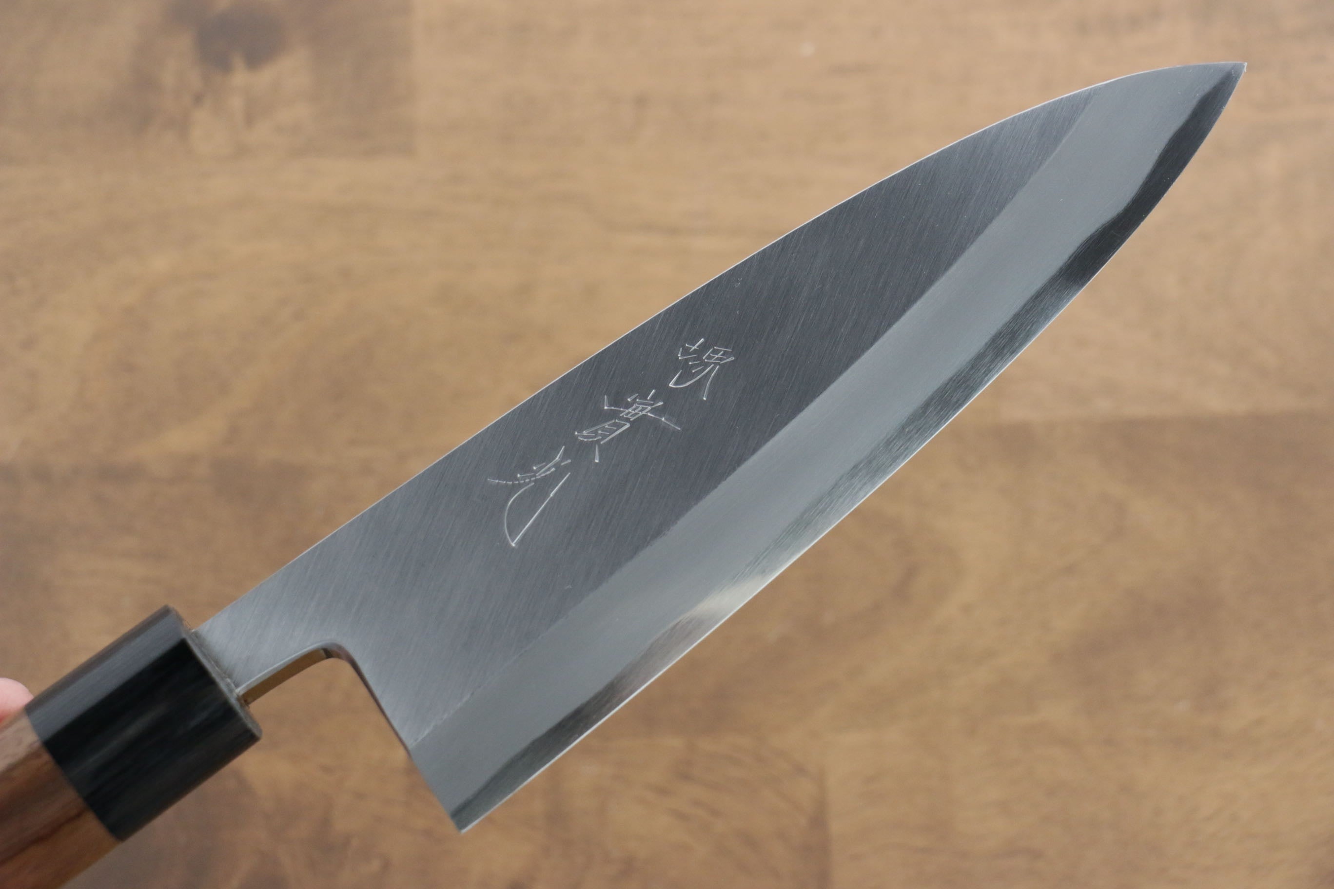 Jikko White Steel No.2 Deba 180mm Shitan Handle - Japanny - Best Japanese Knife