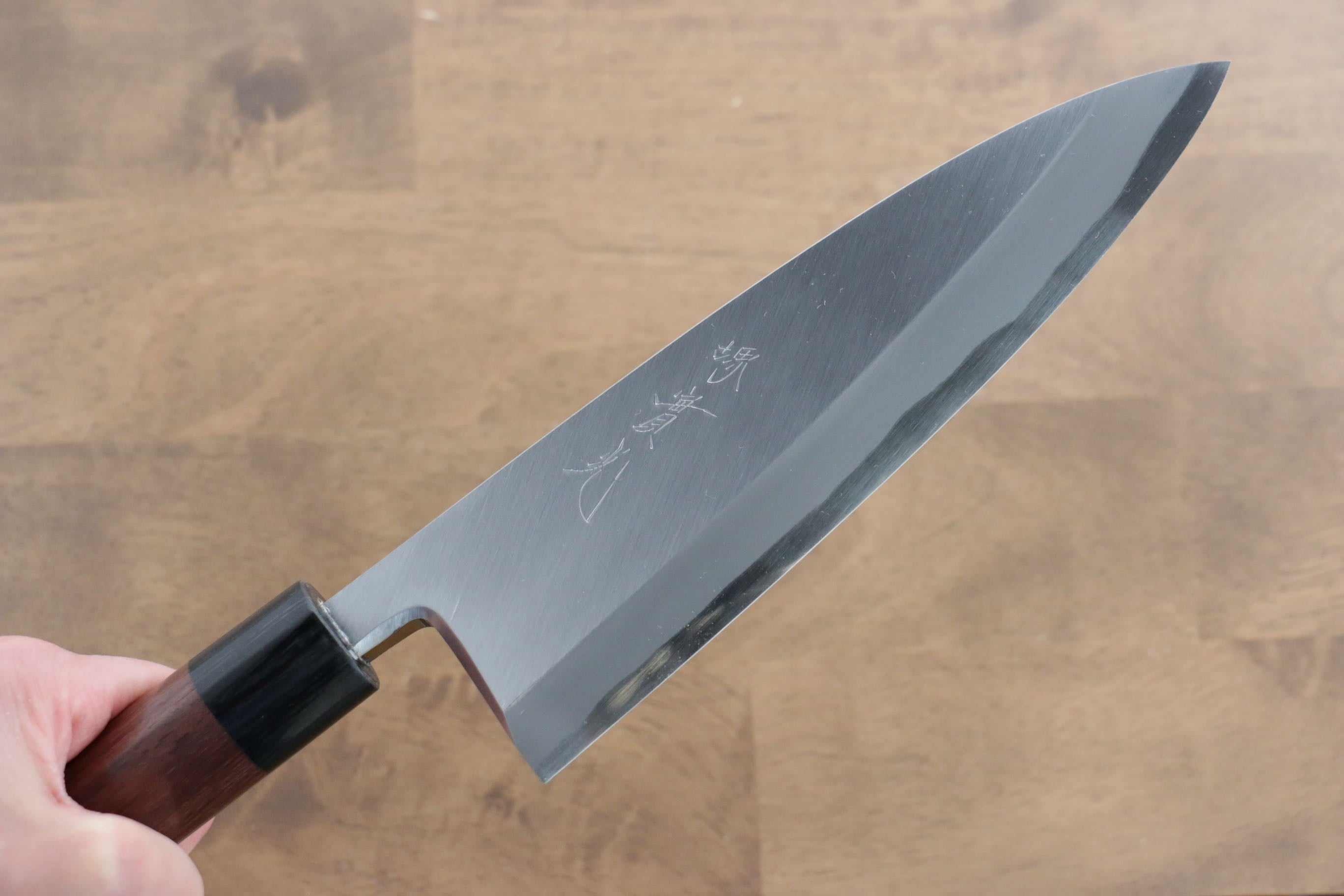 Jikko White Steel No.2 Deba 195mm Shitan Handle - Japanny - Best Japanese Knife