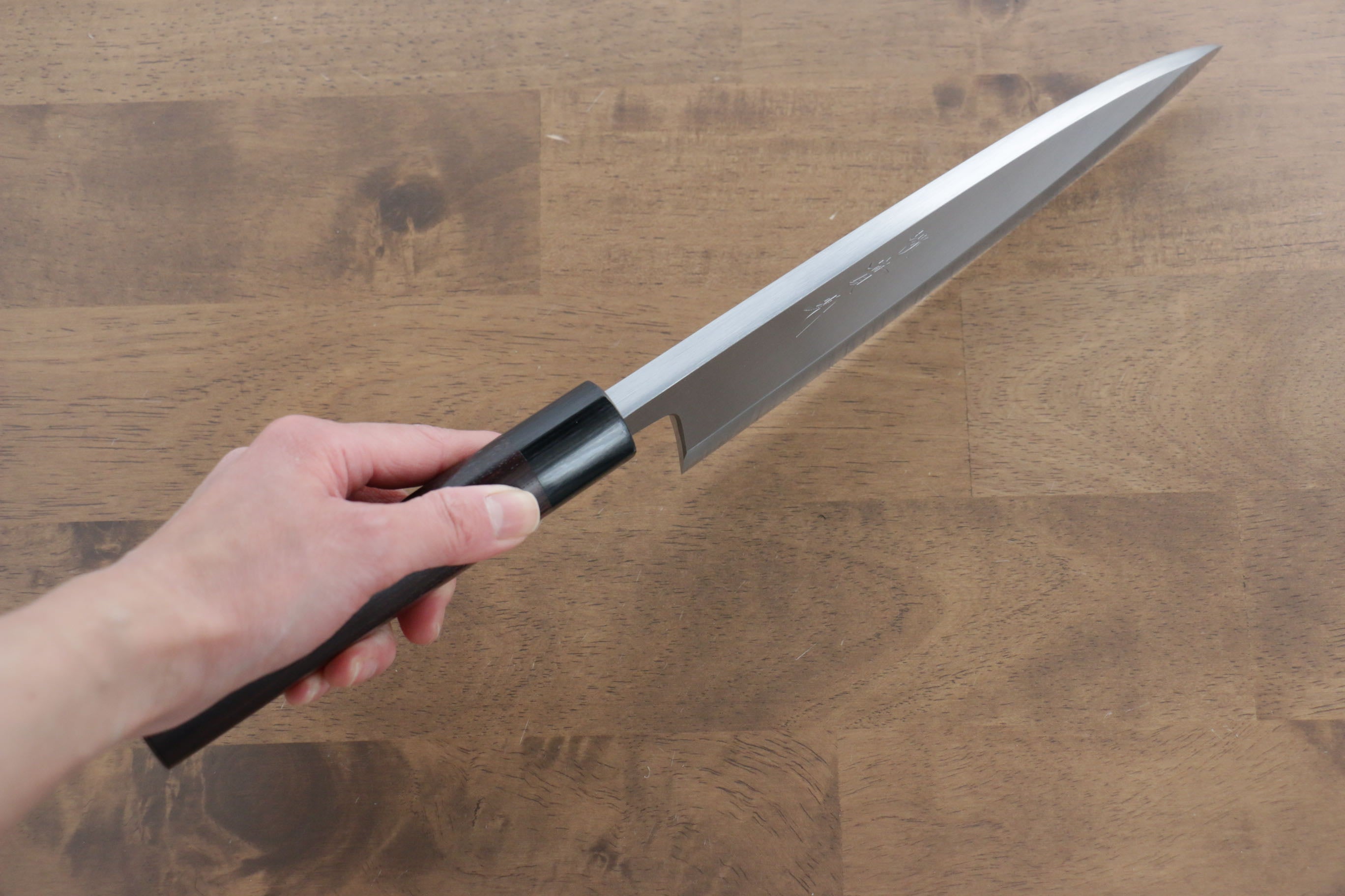 Jikko White Steel No.2 Deba 210mm Shitan Handle - Japanny - Best Japanese Knife