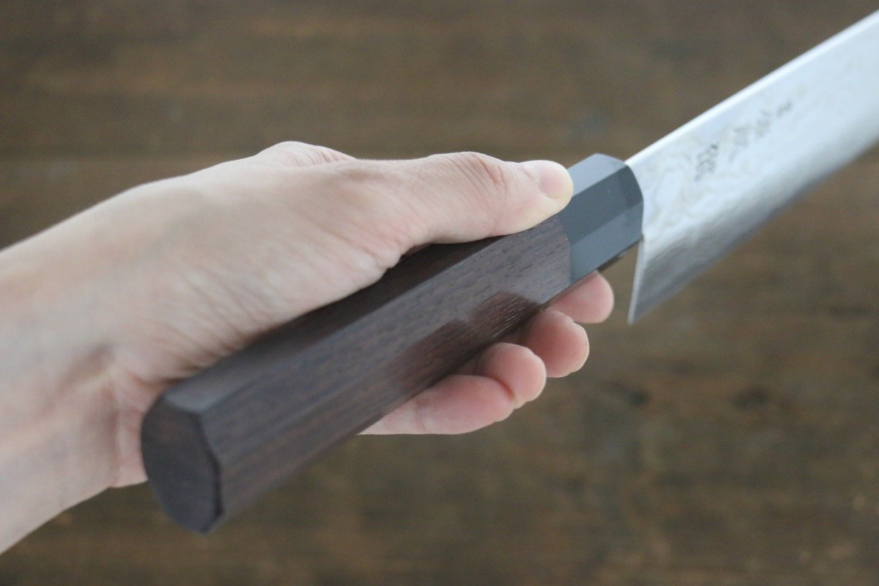 Sukenari ZDP189 Damascus Kiritsuke Gyuto 270mm Shitan Handle - Japanny - Best Japanese Knife