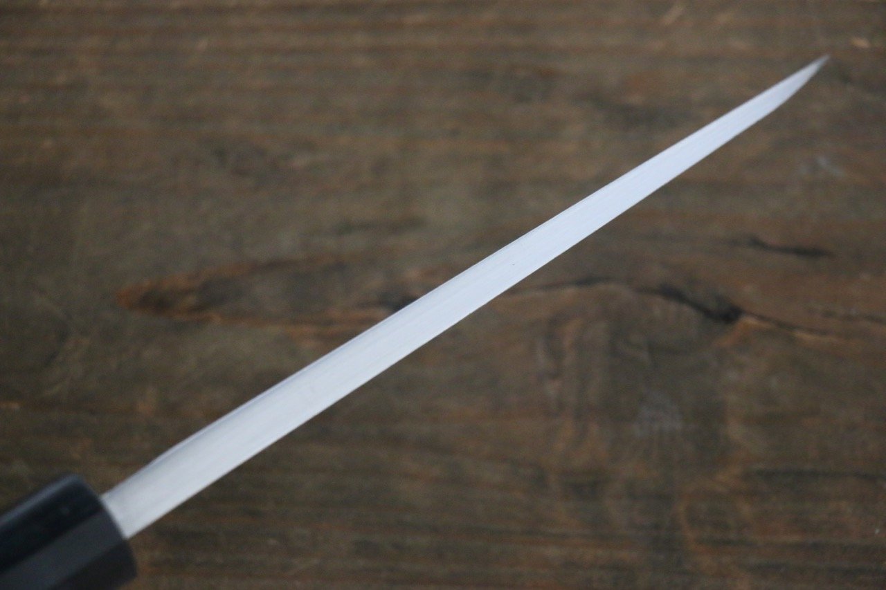 Hideo Kitaoka White Steel No.2 Damascus Deba 150mm Shitan Handle - Japanny - Best Japanese Knife