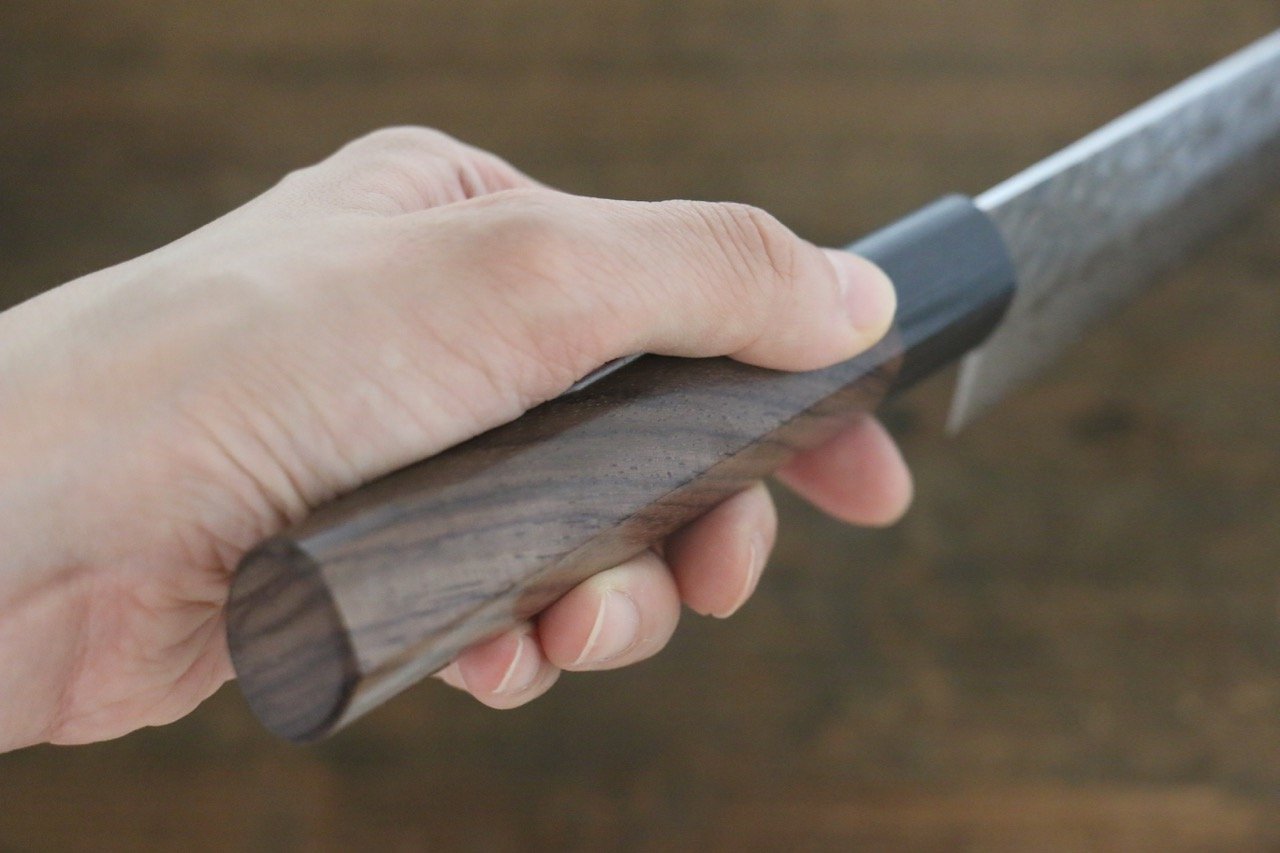Sakai Takayuki AUS10 45 Layer Damascus Gyuto 180mm Shitan Handle - Japanny - Best Japanese Knife