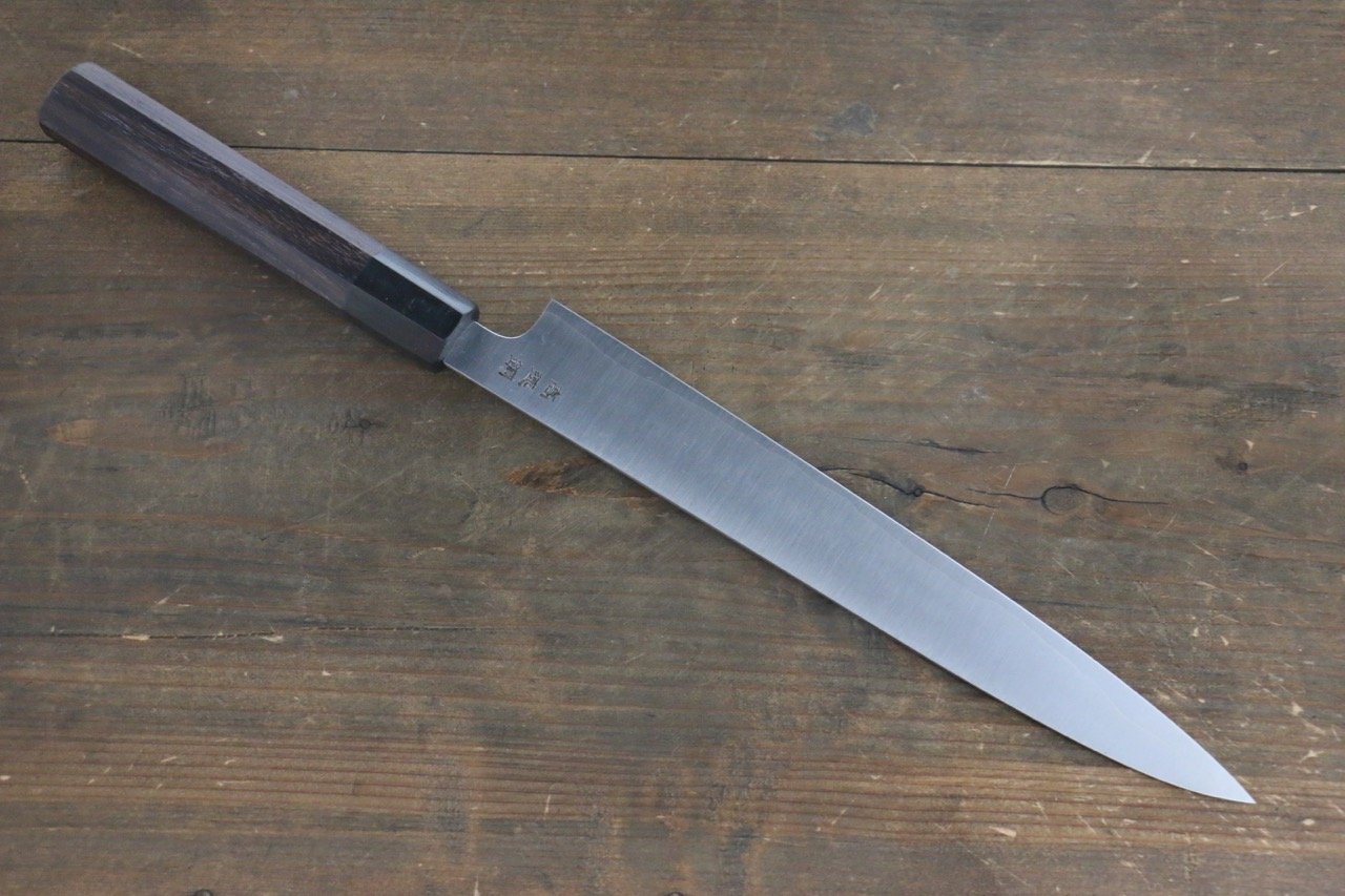 Sukenari HAP40 3 Layer Sujihiki 240mm Shitan Handle - Japanny - Best Japanese Knife