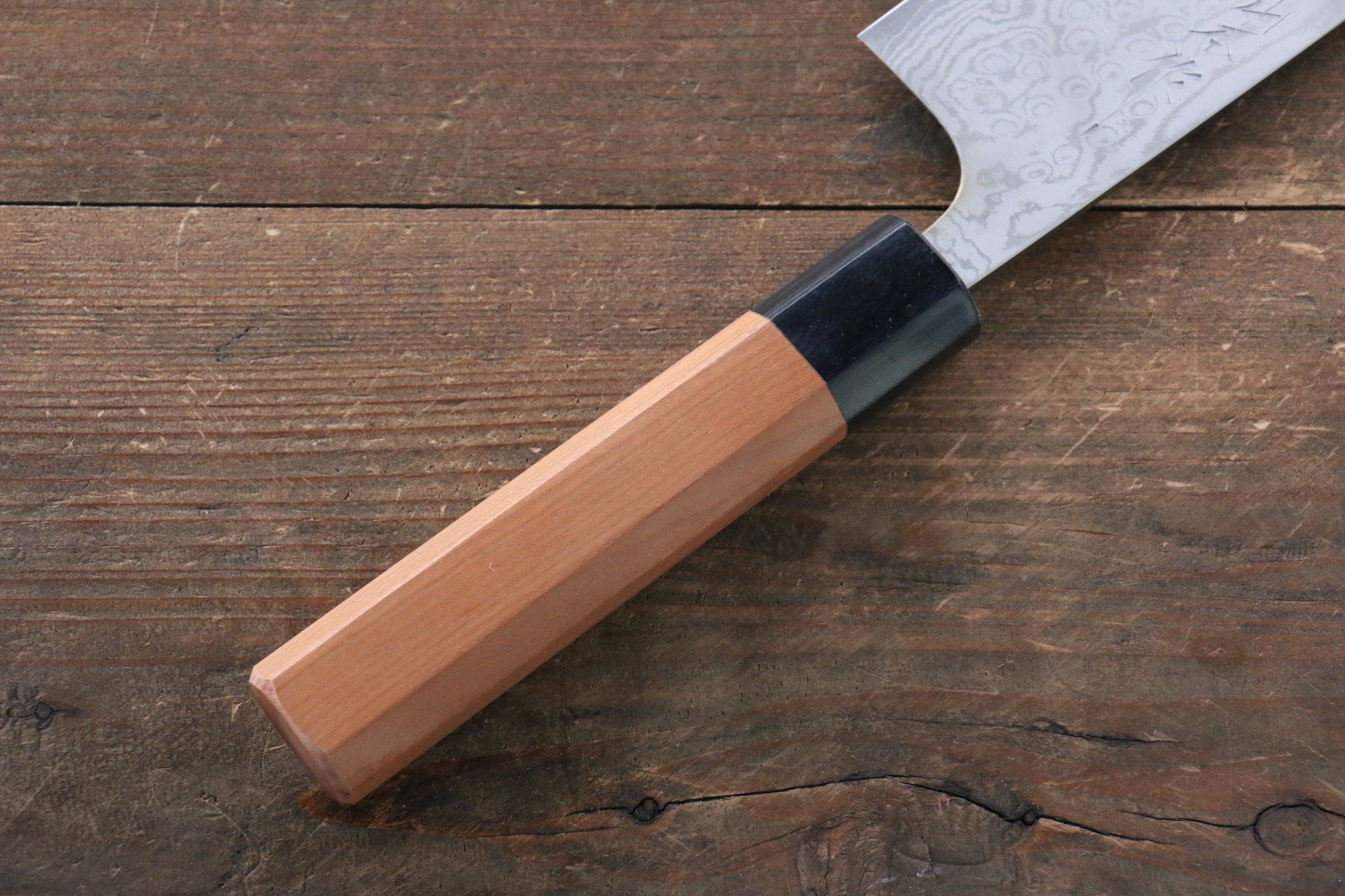 Nao Yamamoto VG10 Damascus Santoku 170mm Cherry Blossoms Handle - Japanny - Best Japanese Knife
