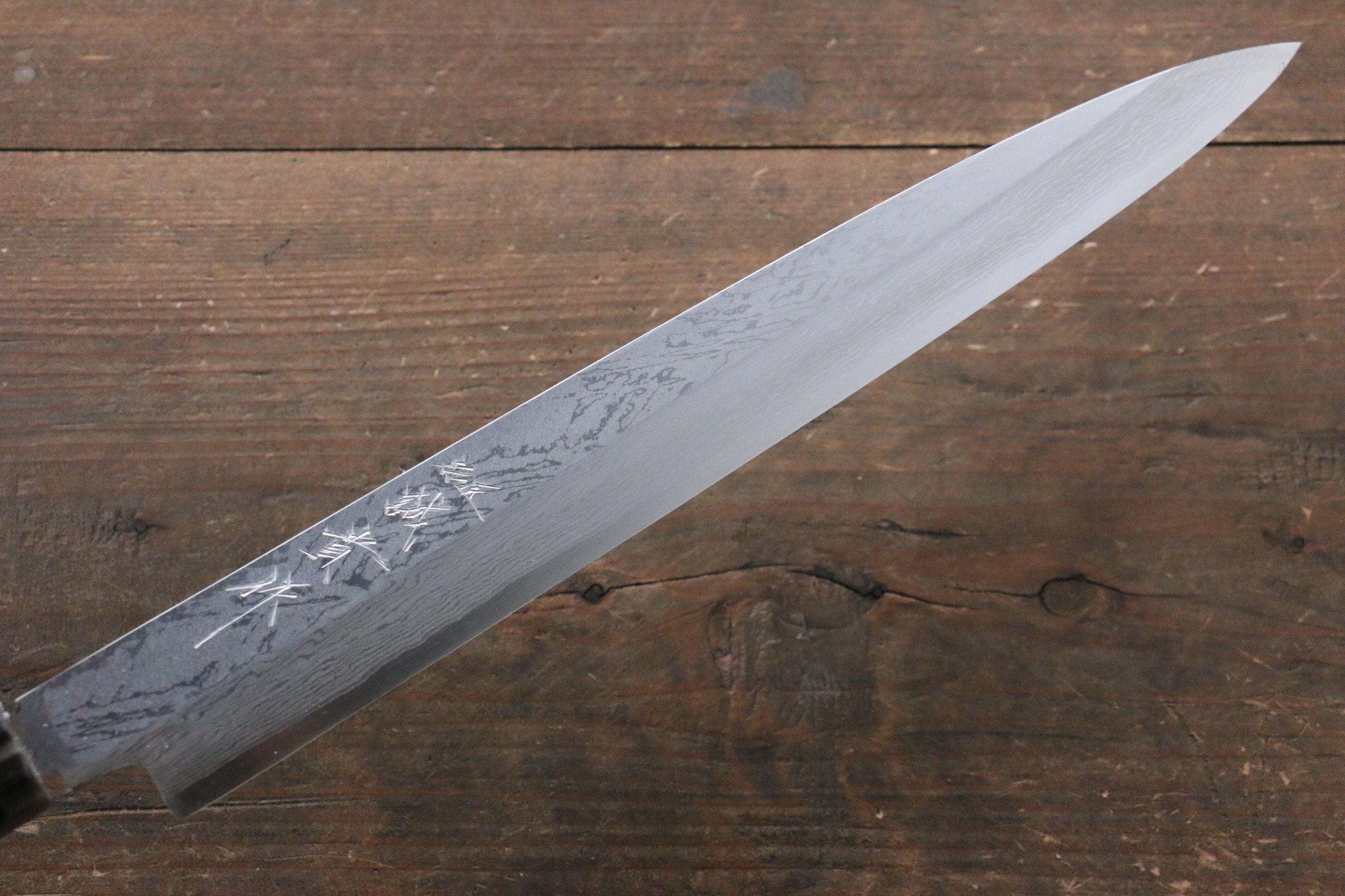 Shigeki Tanaka VG10 Damascus Yanagiba 270mm Ebony Wood Handle - Japanny - Best Japanese Knife