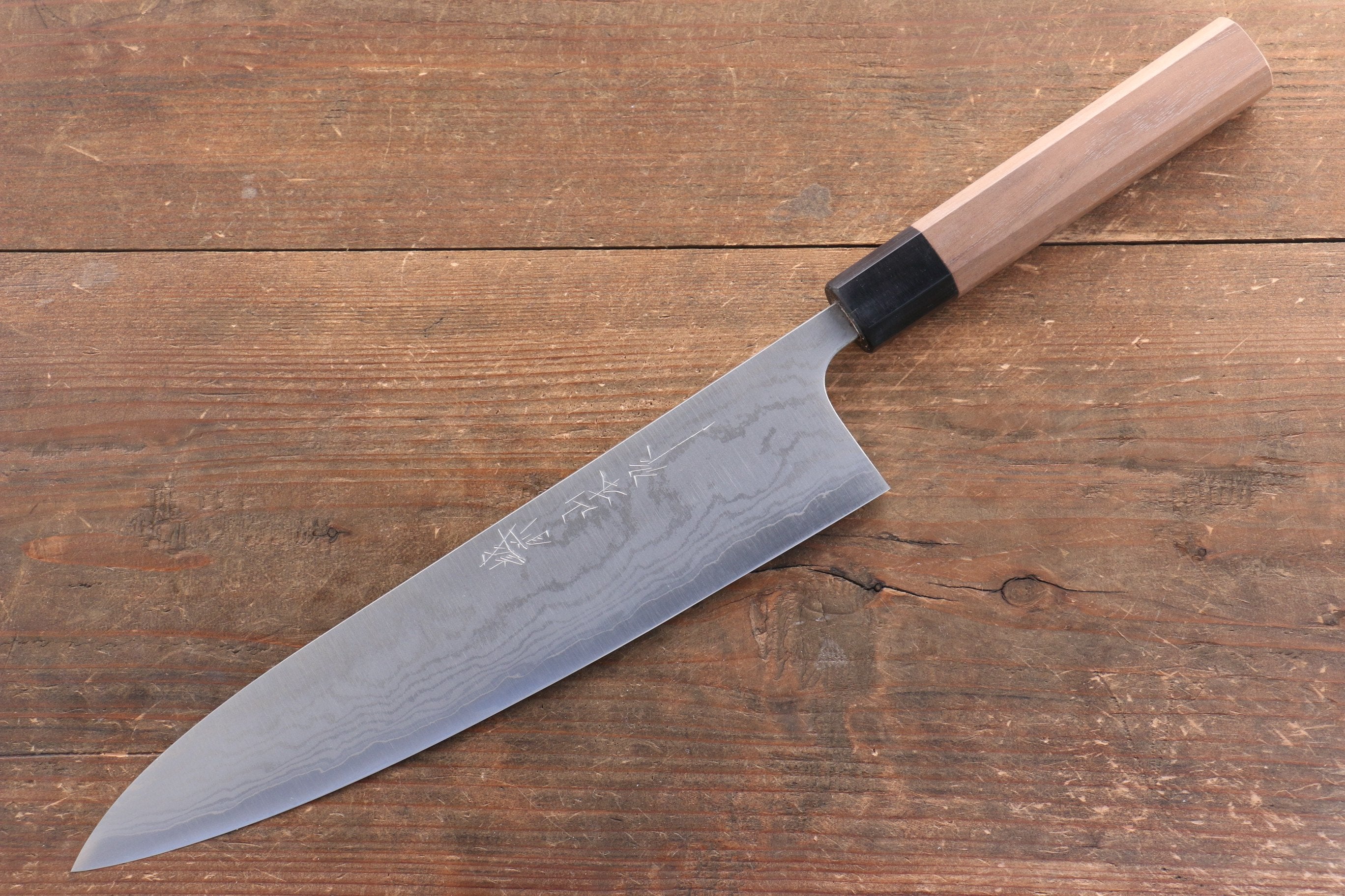 Nao Yamamoto VG10 Damascus Gyuto 240mm Walnut Handle - Japanny - Best Japanese Knife