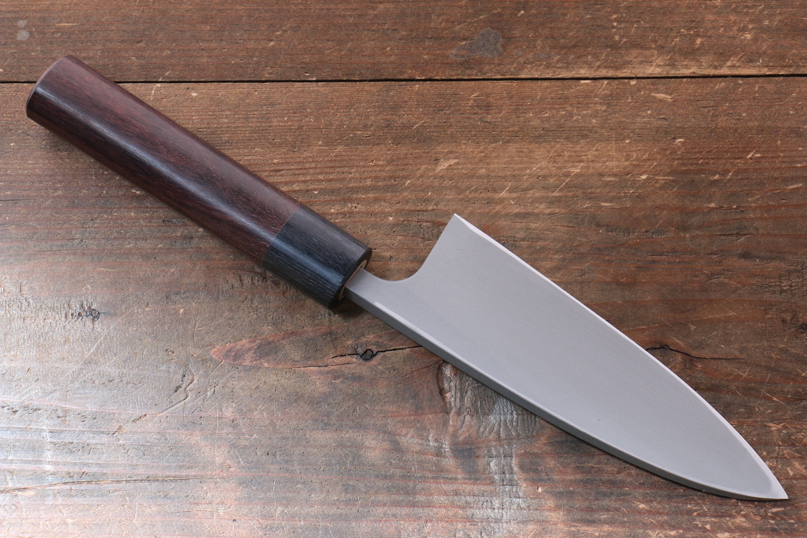 Nao Yamamoto Silver Steel No.3 Nashiji Deba 150mm Shitan Handle - Japanny - Best Japanese Knife