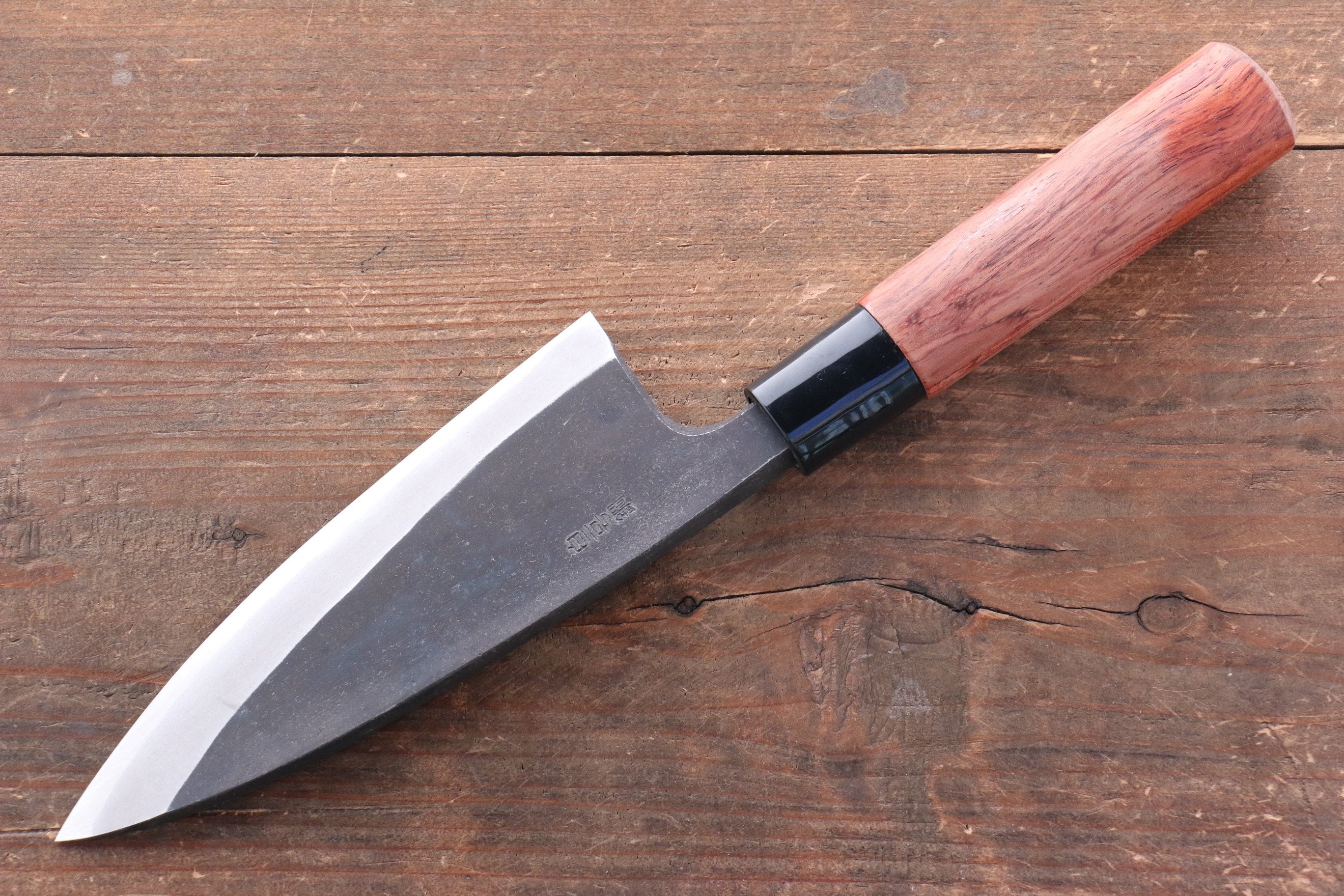 Nao Yamamoto White Steel No.1 Kurouchi Deba 150mm Bubinga Handle - Japanny - Best Japanese Knife