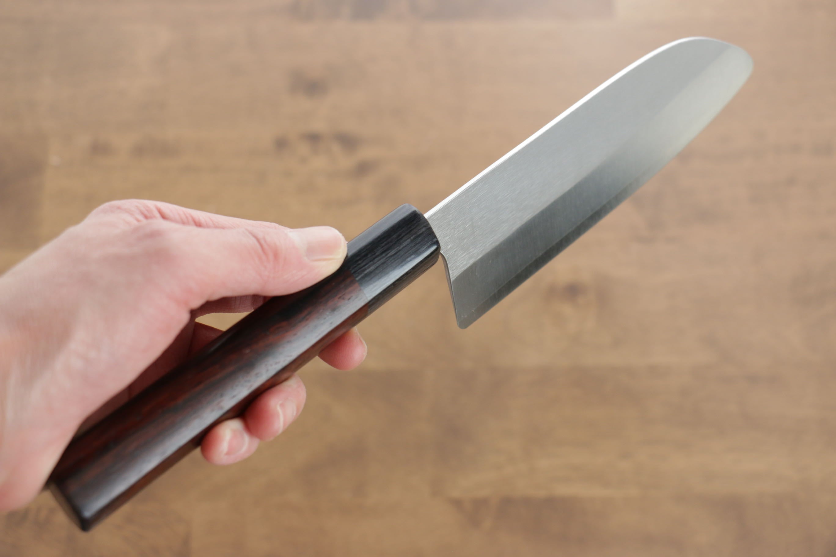 Shungo Ogata SG2 Santoku(Maru) 150mm Shitan Handle - Japanny - Best Japanese Knife