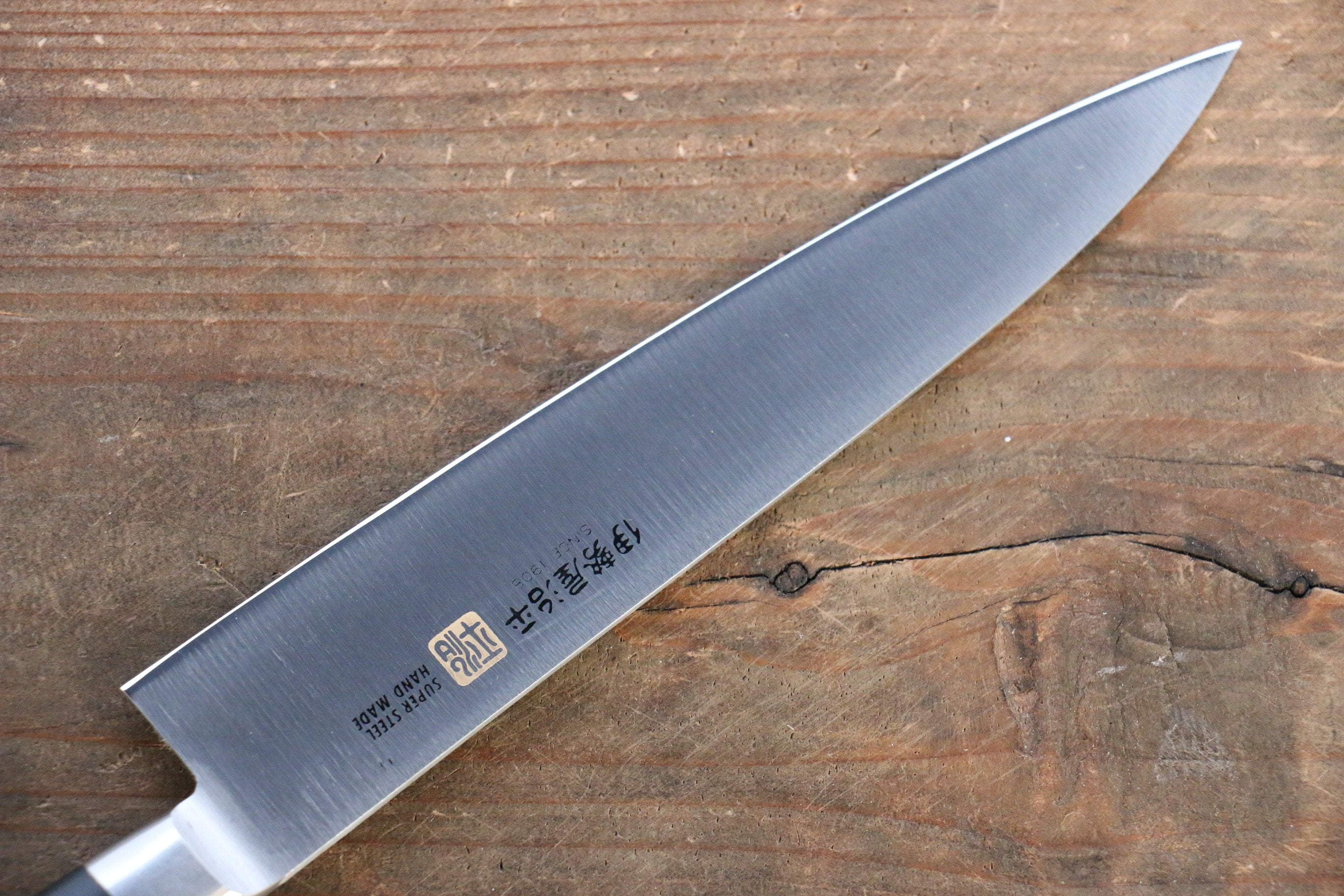 Iseya Molybdenum Steel Petty Knife 150mm & Gyuto Knife 210mmwith Black Micarta handle Set (Ferrel : Stainless Steel) - Japanny - Best Japanese Knife