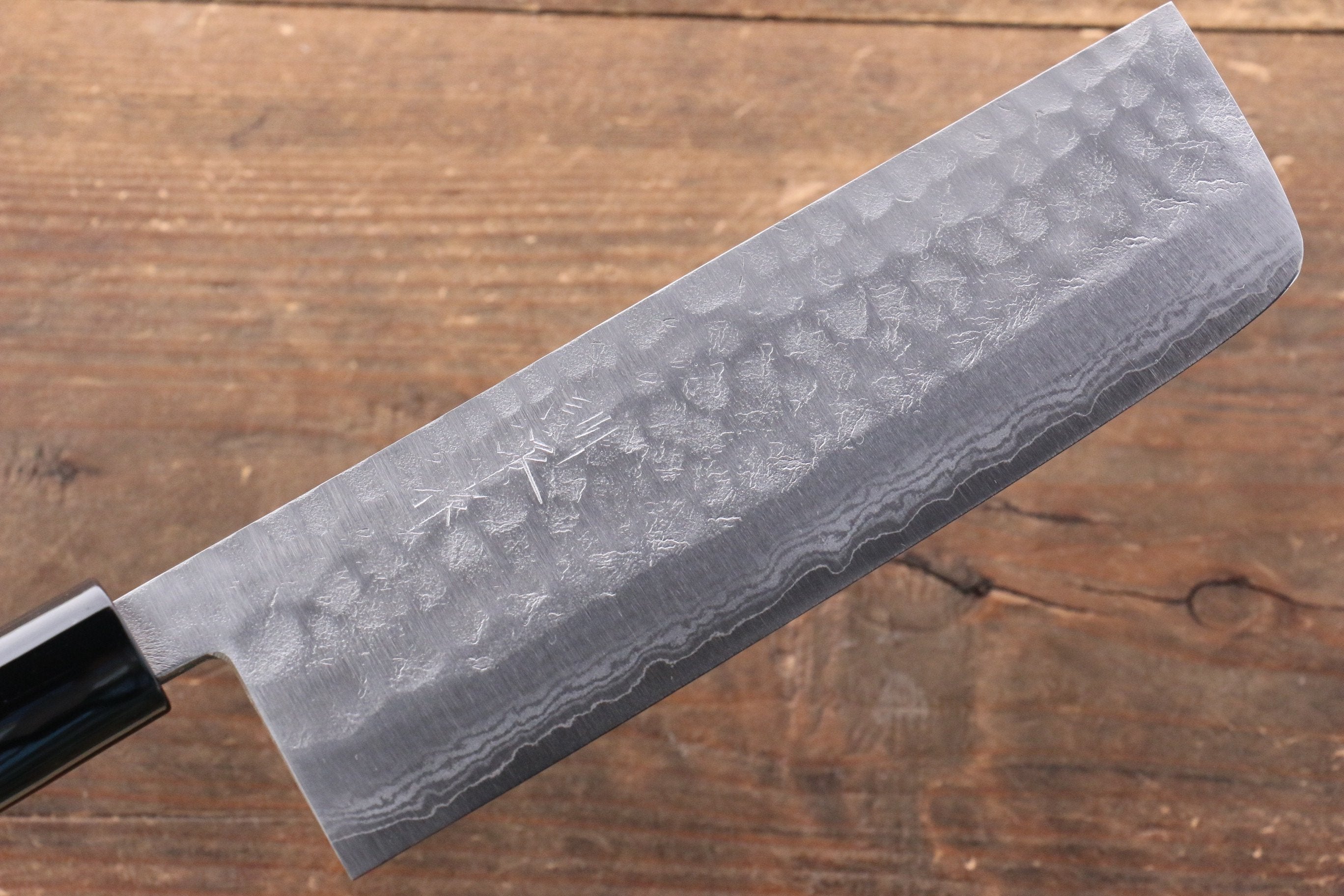 Kunihira Tanryu VG1 Damascus Nakiri 165mm Walnut Handle - Japanny - Best Japanese Knife