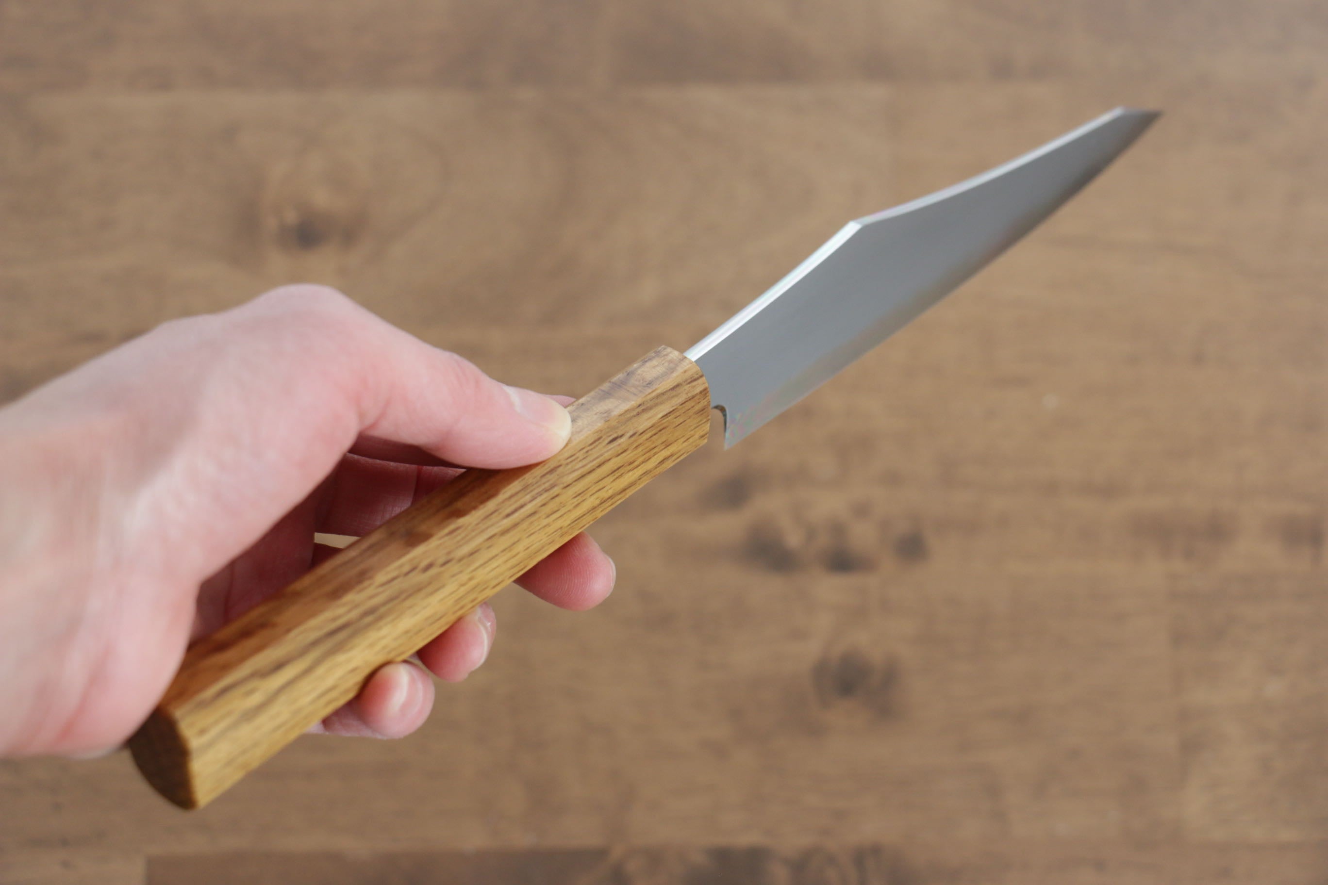 Jikko Fujisan Blue Steel No.2 Petty-Utility 135mm Oak Handle - Japanny - Best Japanese Knife