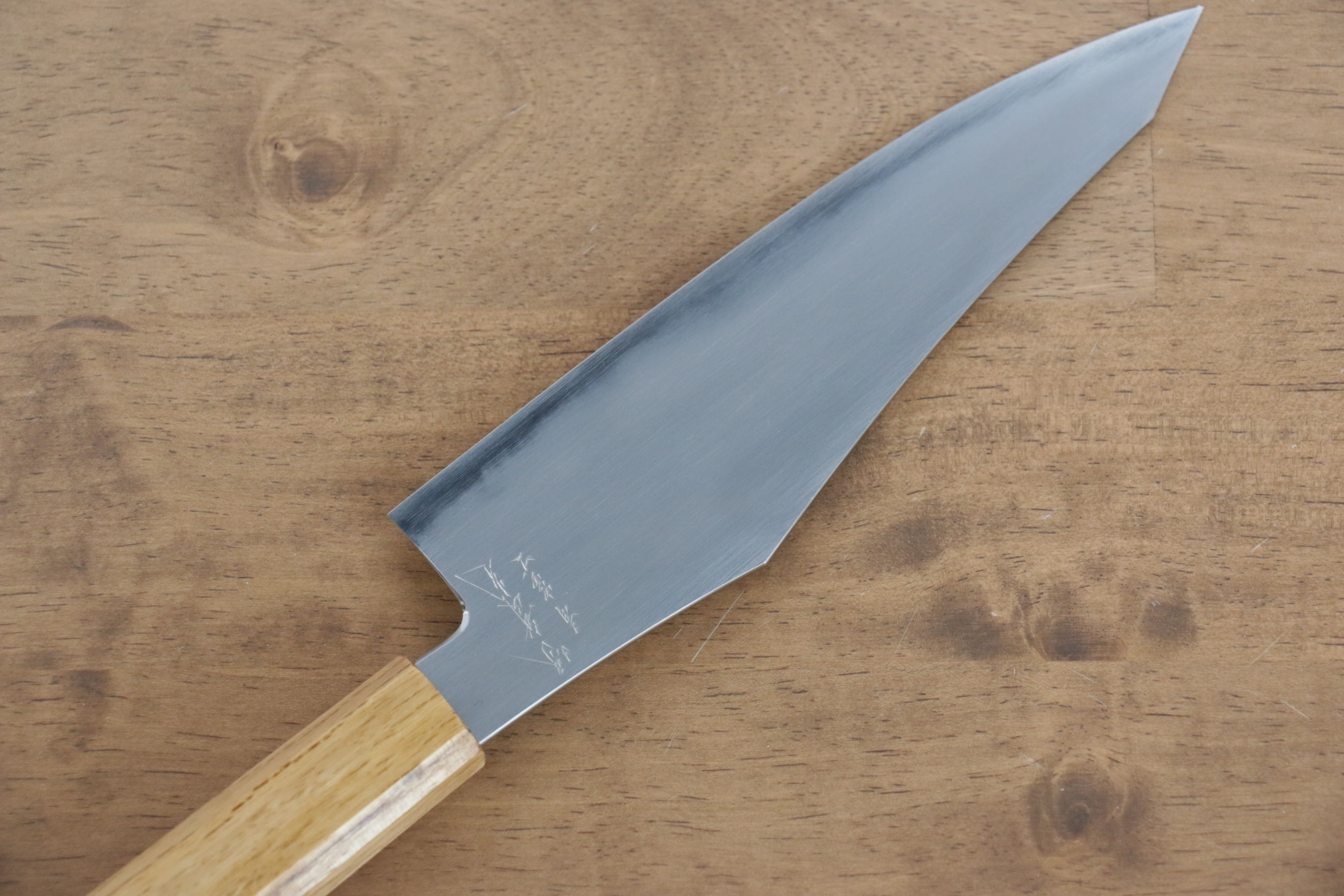 Jikko Fujisan Blue Steel No.2 Santoku 180mm Oak Handle - Japanny - Best Japanese Knife