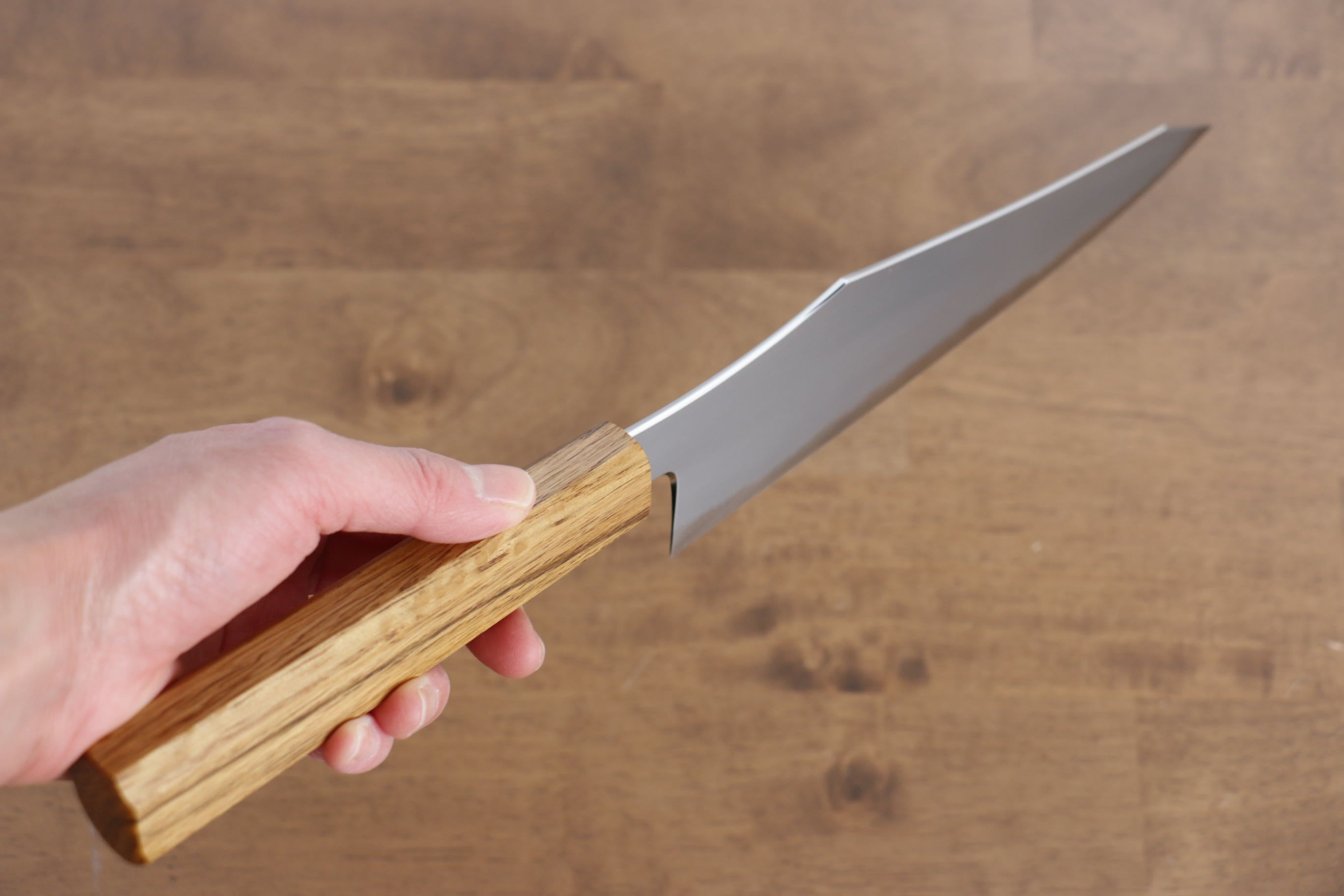 Jikko Fujisan Blue Steel No.2 Gyuto 210mm Oak Handle - Japanny - Best Japanese Knife