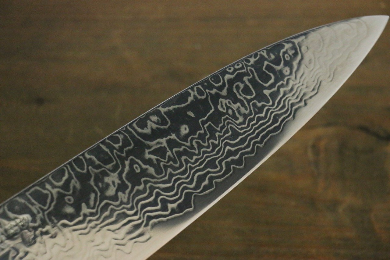 Sukenari ZDP189 Damascus Gyuto 210mm Shitan Handle - Japanny - Best Japanese Knife