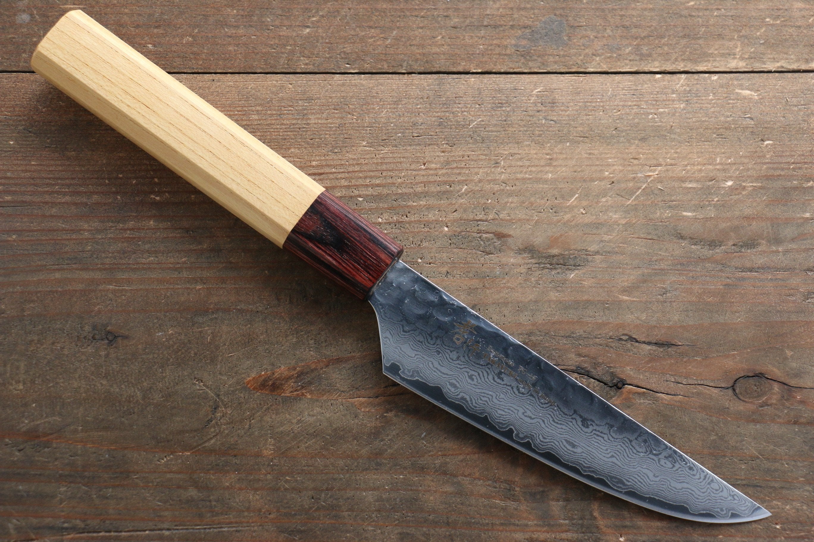 Sakai Takayuki VG10 33 Layer Damascus Steak 120mm with Keyaki Handle(Japanese Elm) Two set - Japanny - Best Japanese Knife