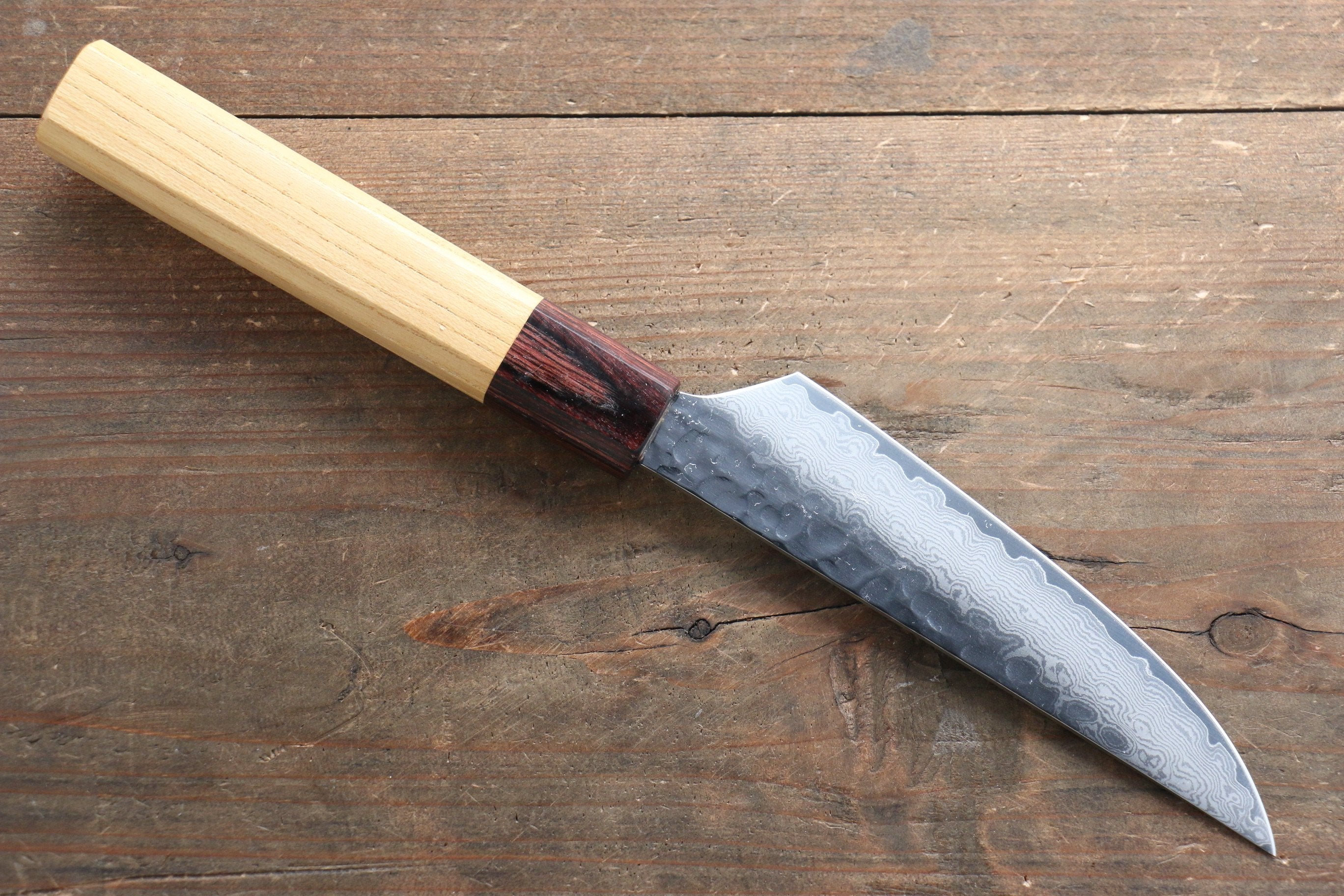 Sakai Takayuki VG10 33 Layer Damascus Steak 120mm with Keyaki Handle(Japanese Elm) Two set - Japanny - Best Japanese Knife