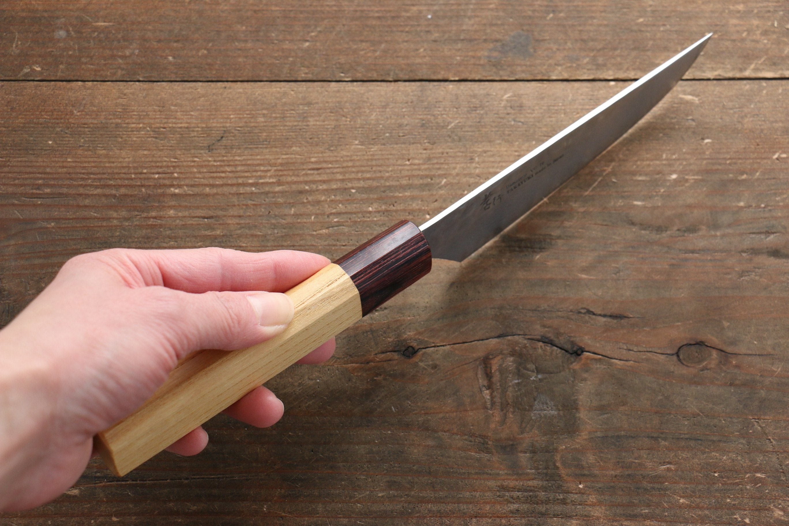 Sakai Takayuki VG10 33 Layer Damascus Steak 120mm with Keyaki Handle(Japanese Elm) Two set - Japanny - Best Japanese Knife