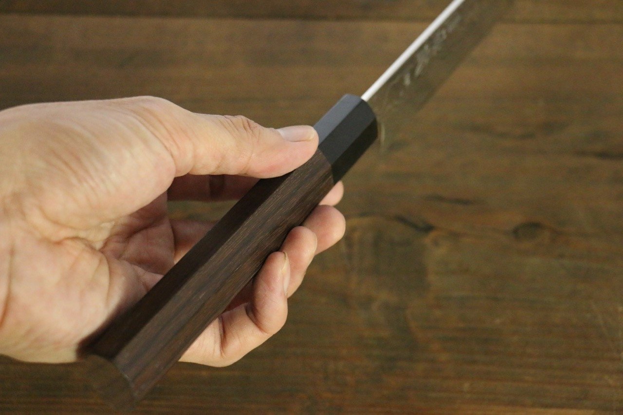 Sukenari ZDP189 Damascus Sujihiki 270mm Shitan Handle - Japanny - Best Japanese Knife