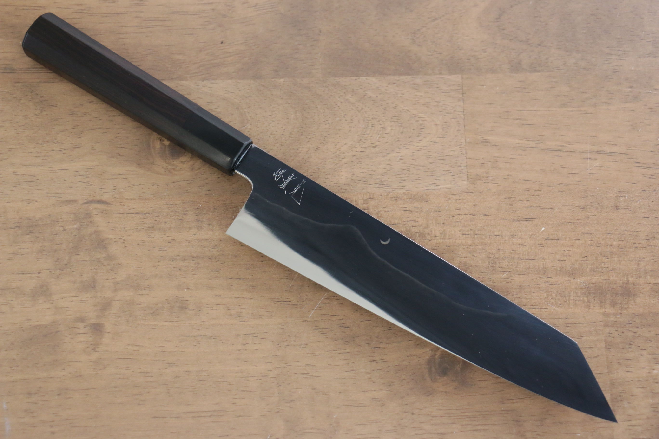 Jikko Fujisan Honyaki White Steel No.3 Kasumitogi Kiritsuke Gyuto 210mm Ebony Wood Handle - Japanny - Best Japanese Knife