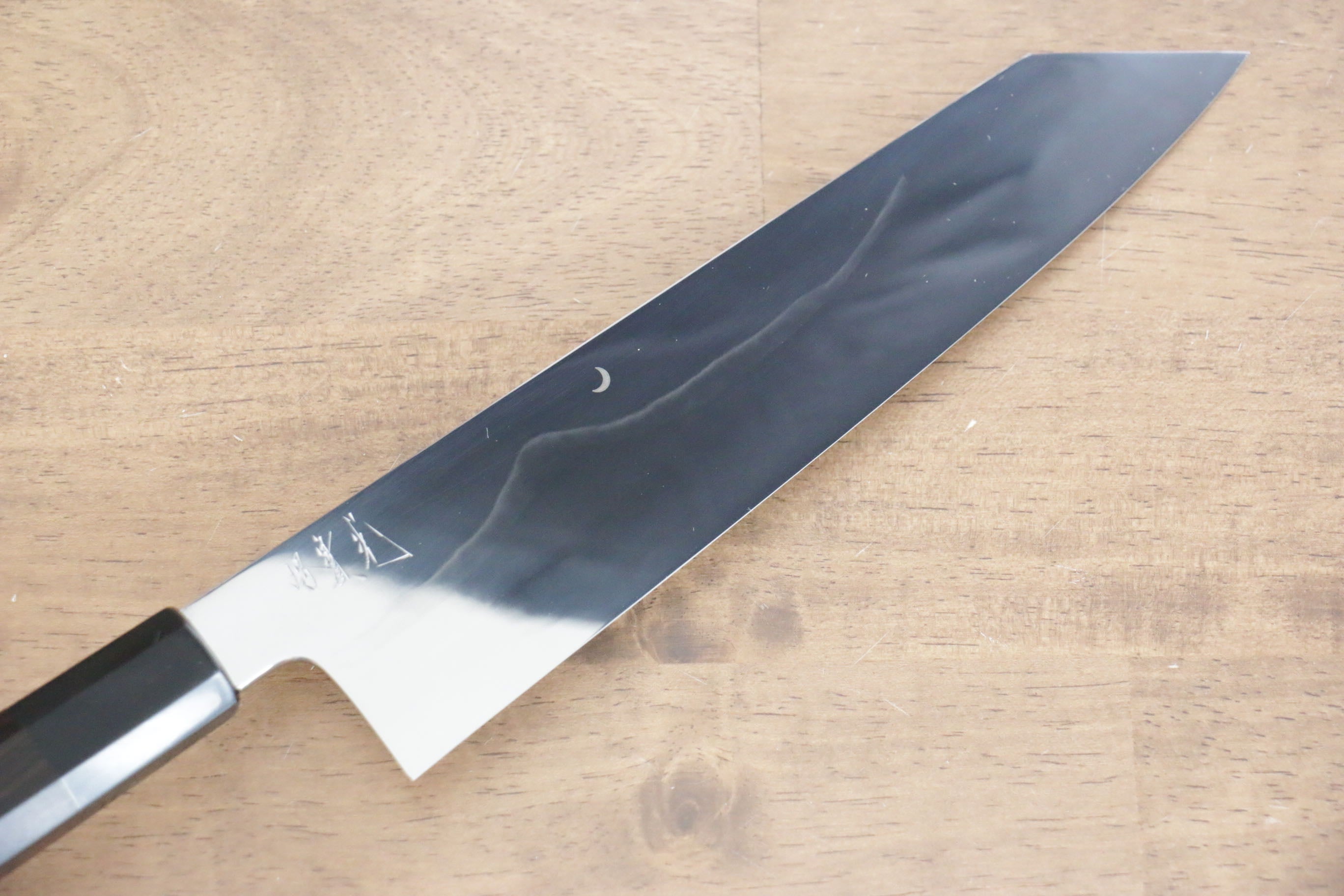 Jikko Fujisan Honyaki White Steel No.3 Kasumitogi Kiritsuke Gyuto 210mm Ebony Wood Handle - Japanny - Best Japanese Knife