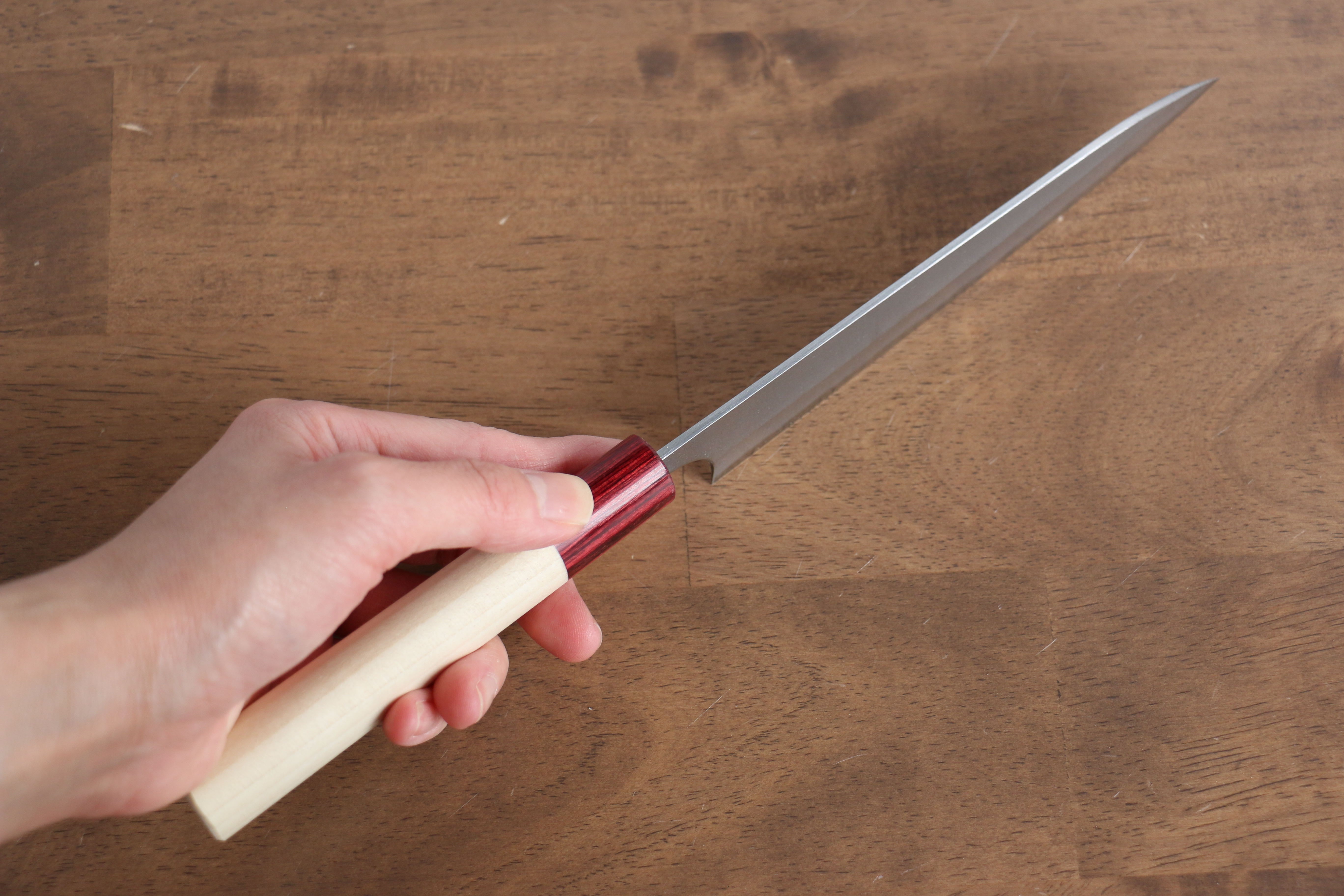 Masakage Yuki White Steel No.2 Nashiji Petty-Utility 120mm Magnolia Handle - Japanny - Best Japanese Knife