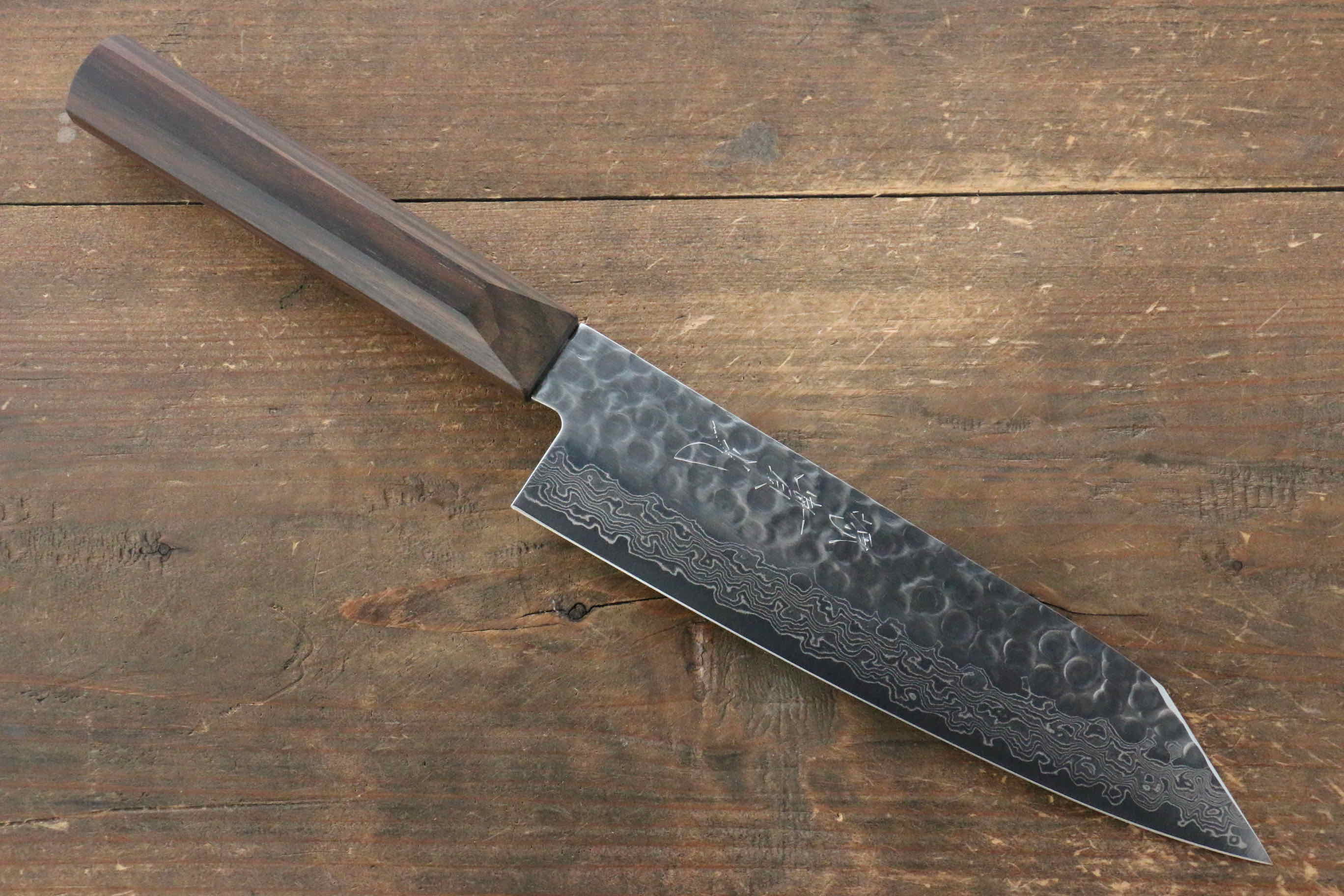 Jikko VG10 17 Layer Santoku 170mm Ebony Wood Handle - Japanny - Best Japanese Knife