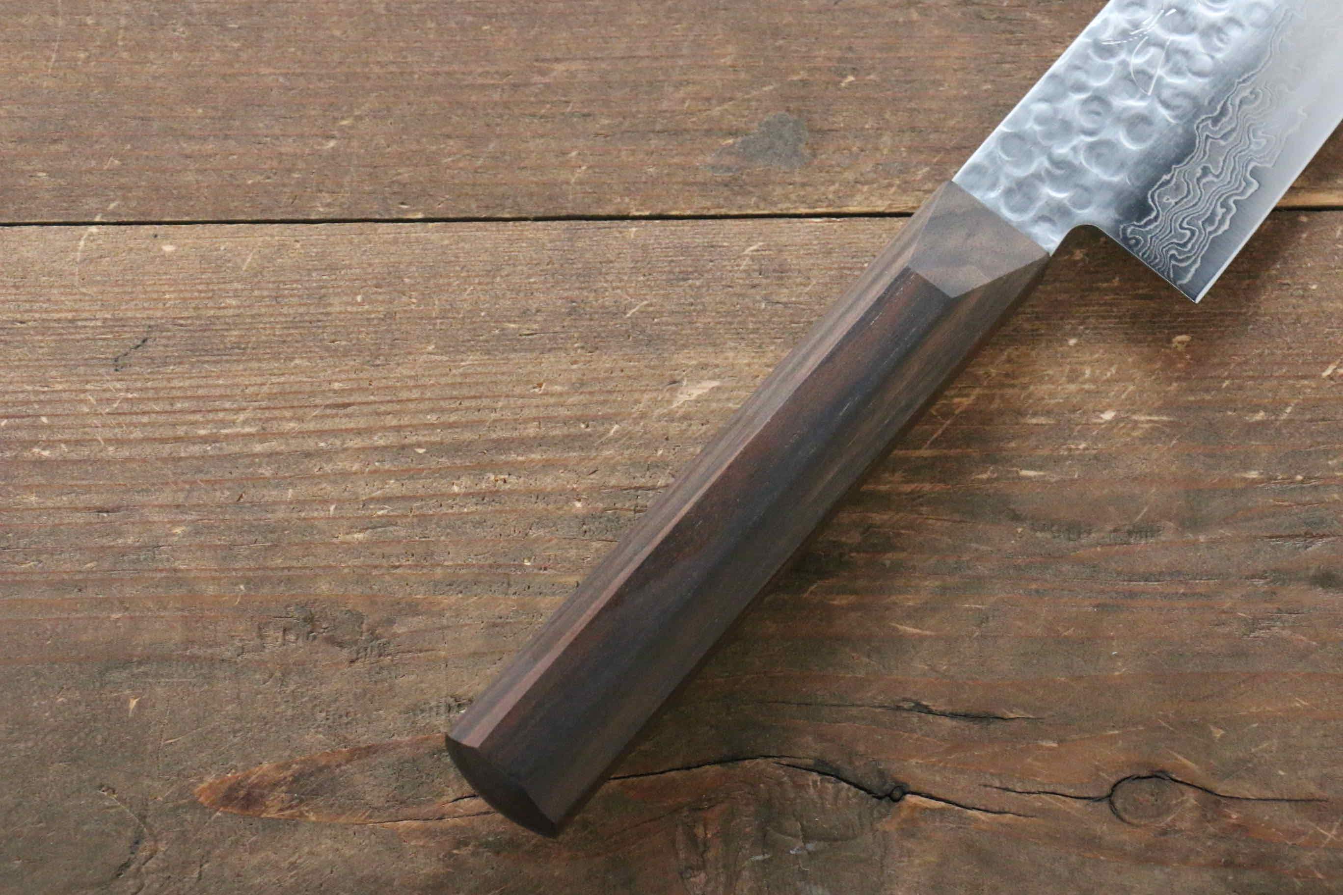 Jikko VG10 17 Layer Santoku 170mm Ebony Wood Handle - Japanny - Best Japanese Knife
