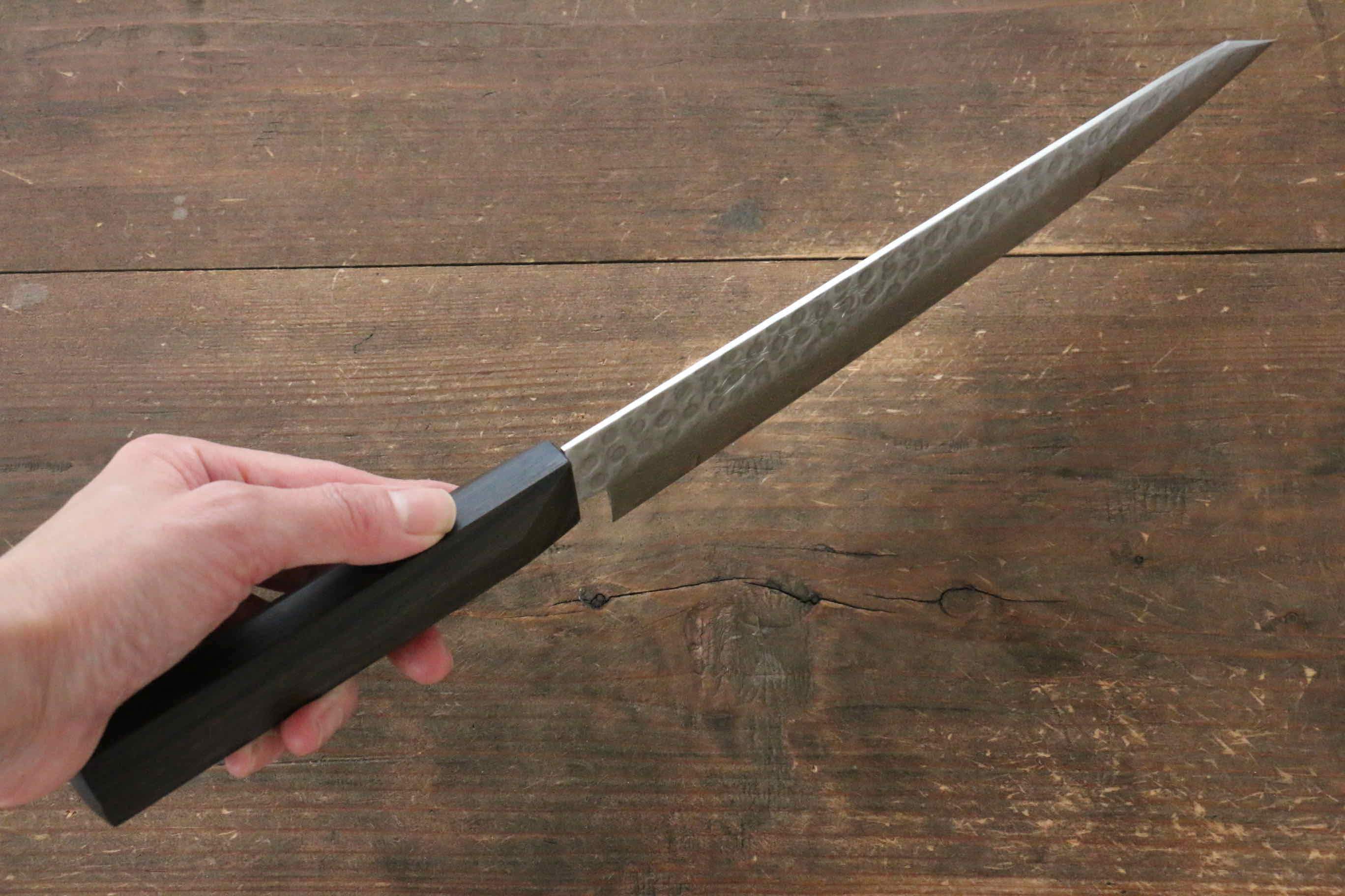 Jikko VG10 17 Layer Sujihiki 230mm Ebony Wood Handle - Japanny - Best Japanese Knife