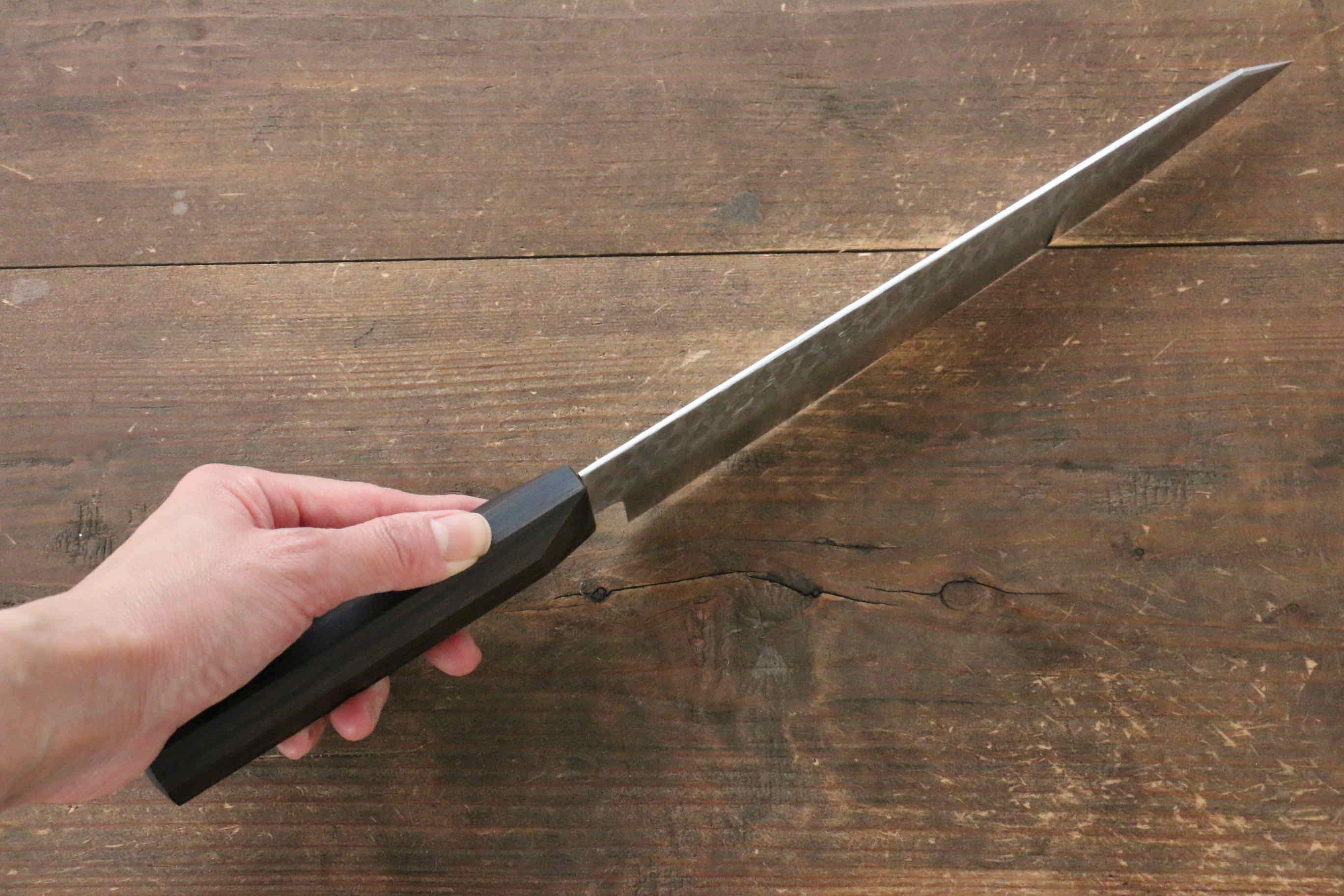 Jikko VG10 17 Layer Sujihiki 230mm Ebony Wood Handle - Japanny - Best Japanese Knife