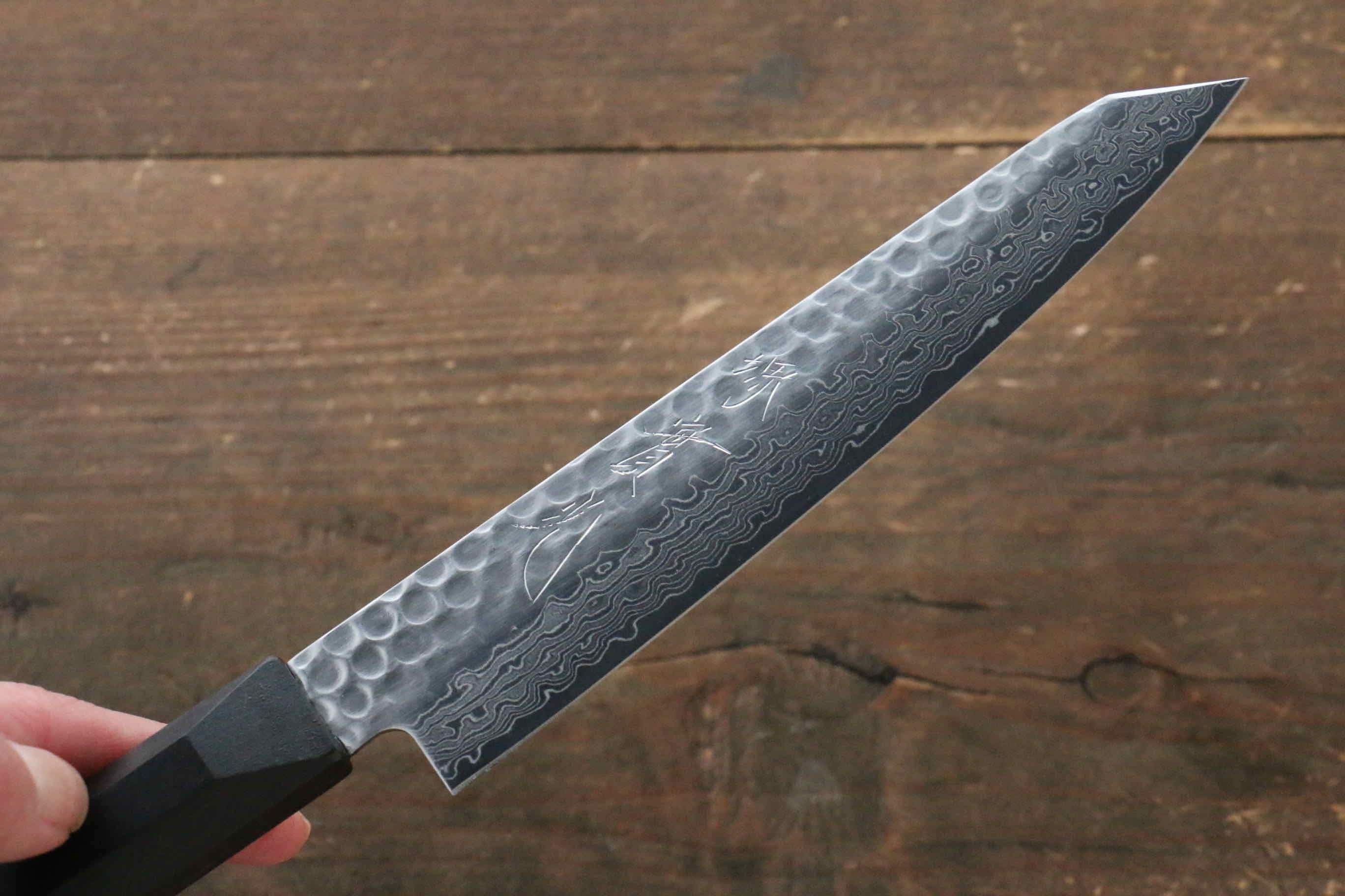 Jikko VG10 17 Layer Kiritsuke Petty-Utility 140mm Ebony Wood Handle - Japanny - Best Japanese Knife