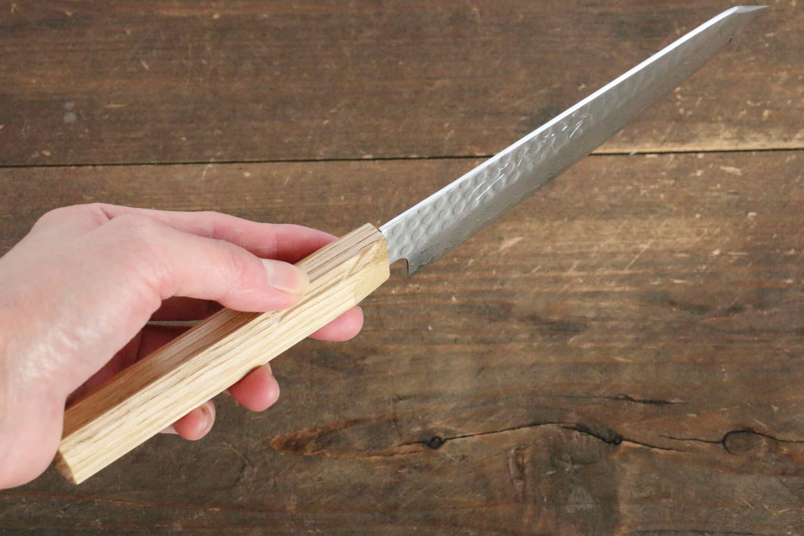 Jikko VG10 17 Layer Kiritsuke Petty-Utility 140mm Oak Handle - Japanny - Best Japanese Knife