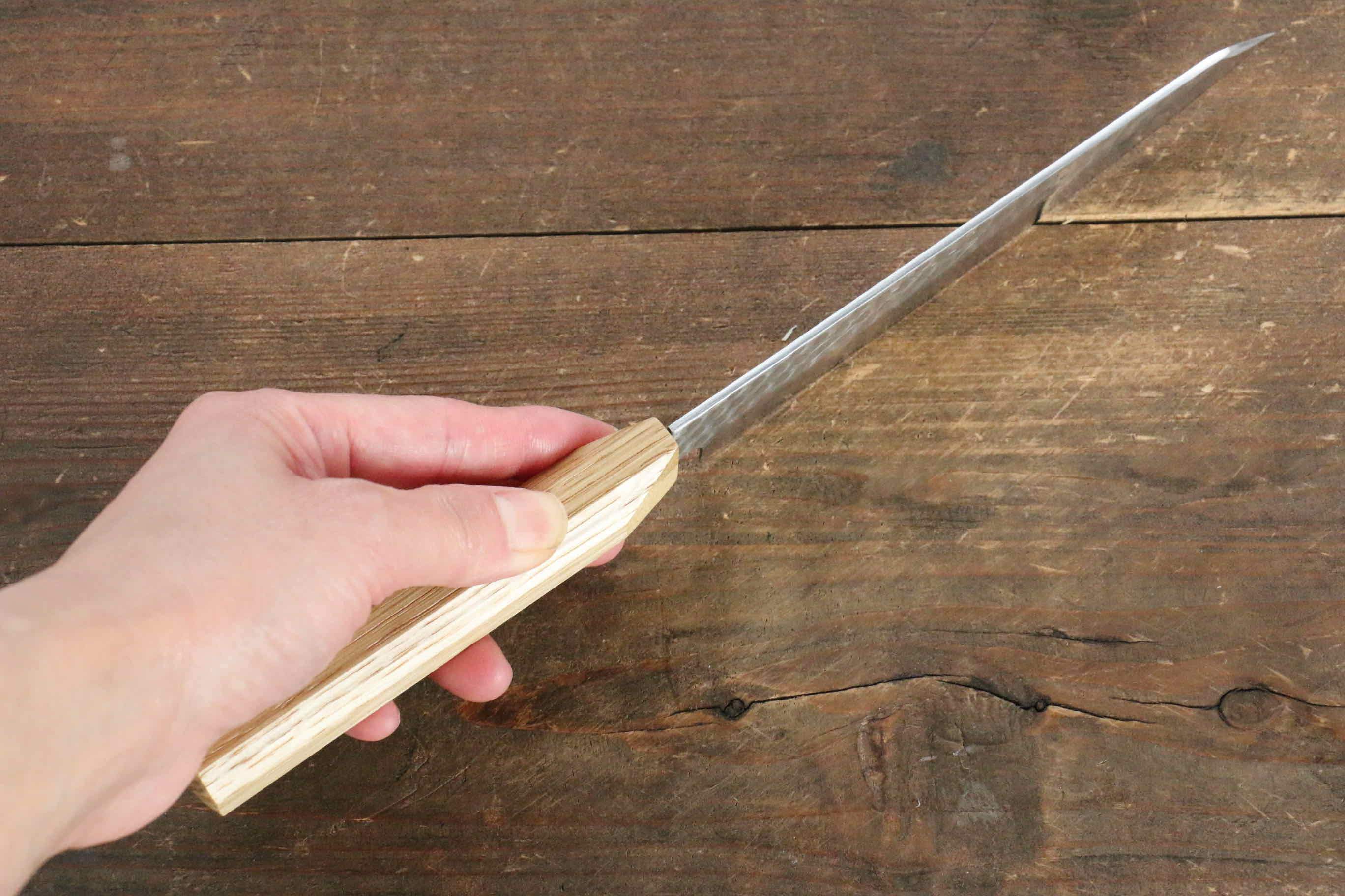 Jikko VG10 17 Layer Kiritsuke Petty-Utility 140mm Oak Handle - Japanny - Best Japanese Knife