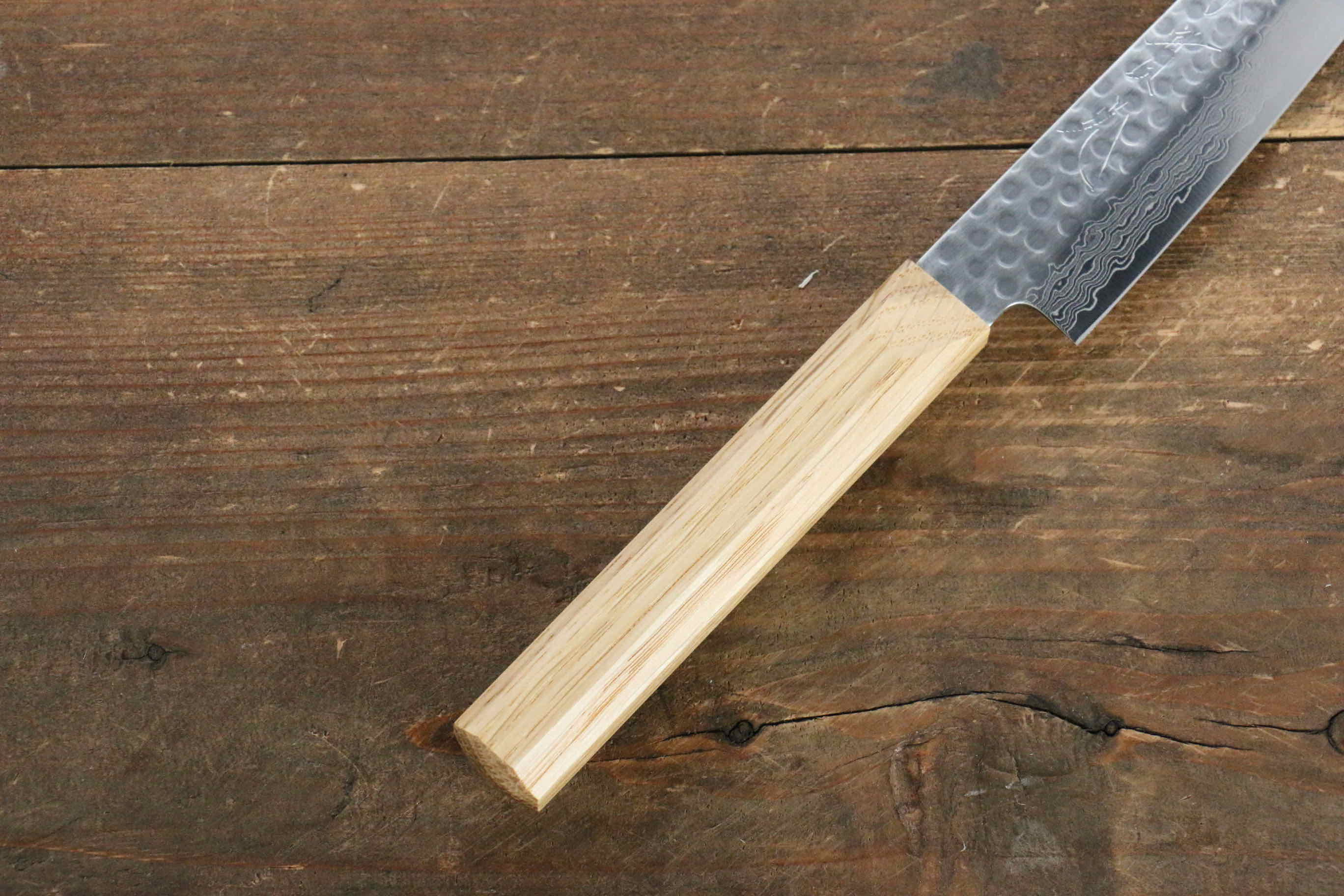 Jikko VG10 17 Layer Kiritsuke Petty-Utility 140mm Oak Handle - Japanny - Best Japanese Knife